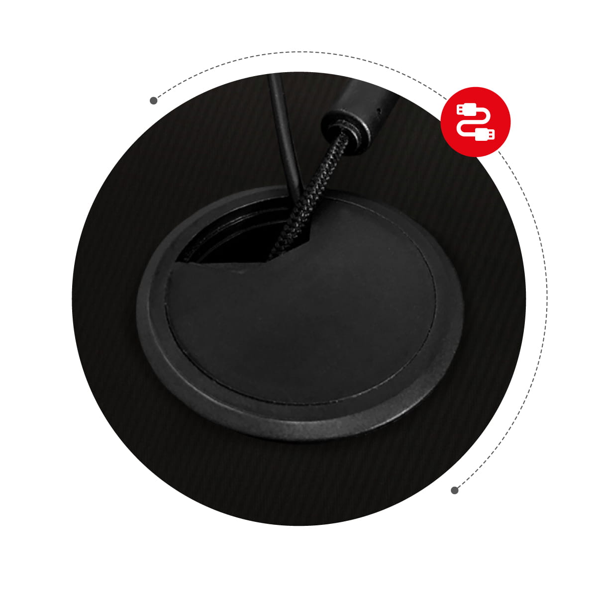 Huzaro Hero 7.0 žaidimų stalas juodas