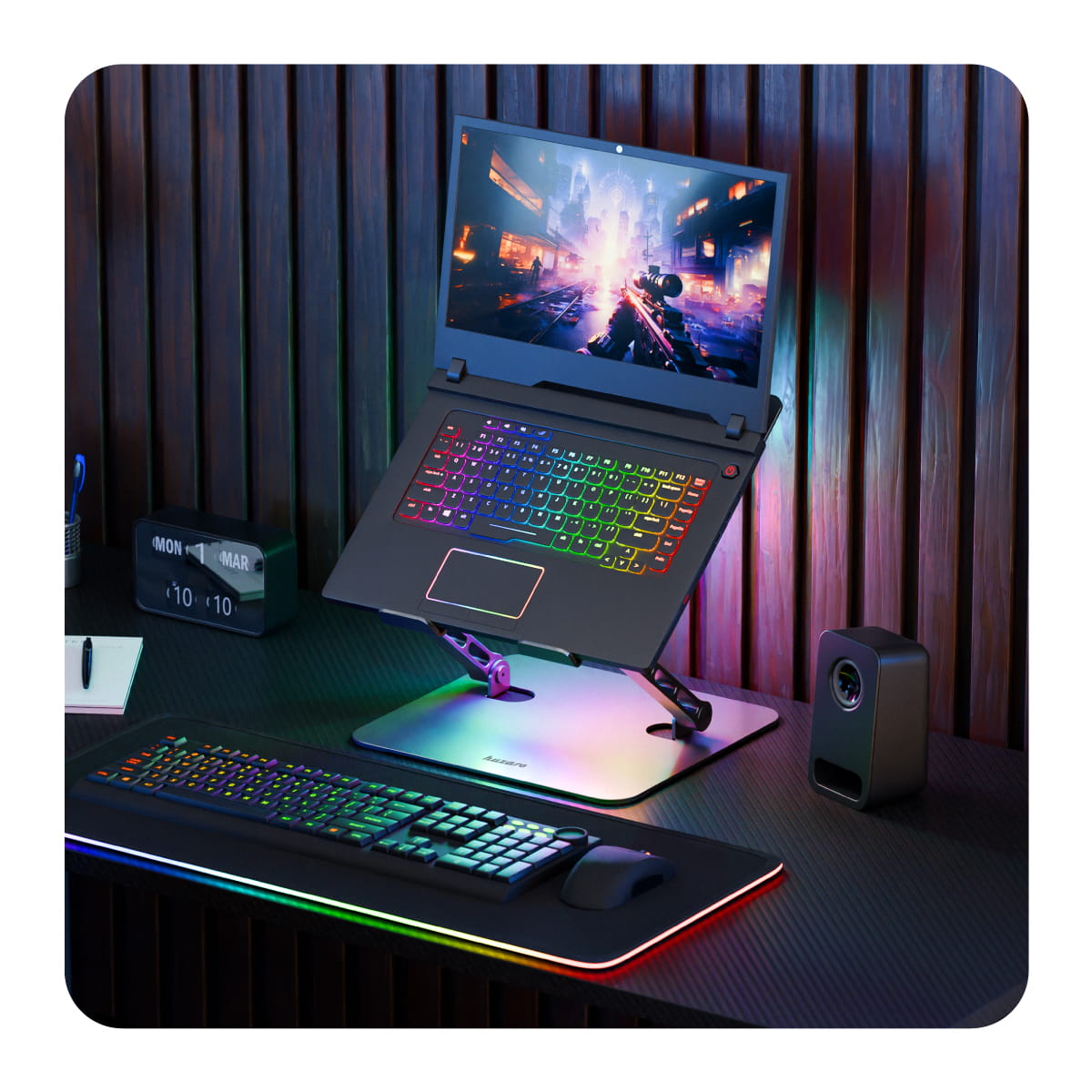 Nešiojamojo kompiuterio stovas Hold 4.0 RGB