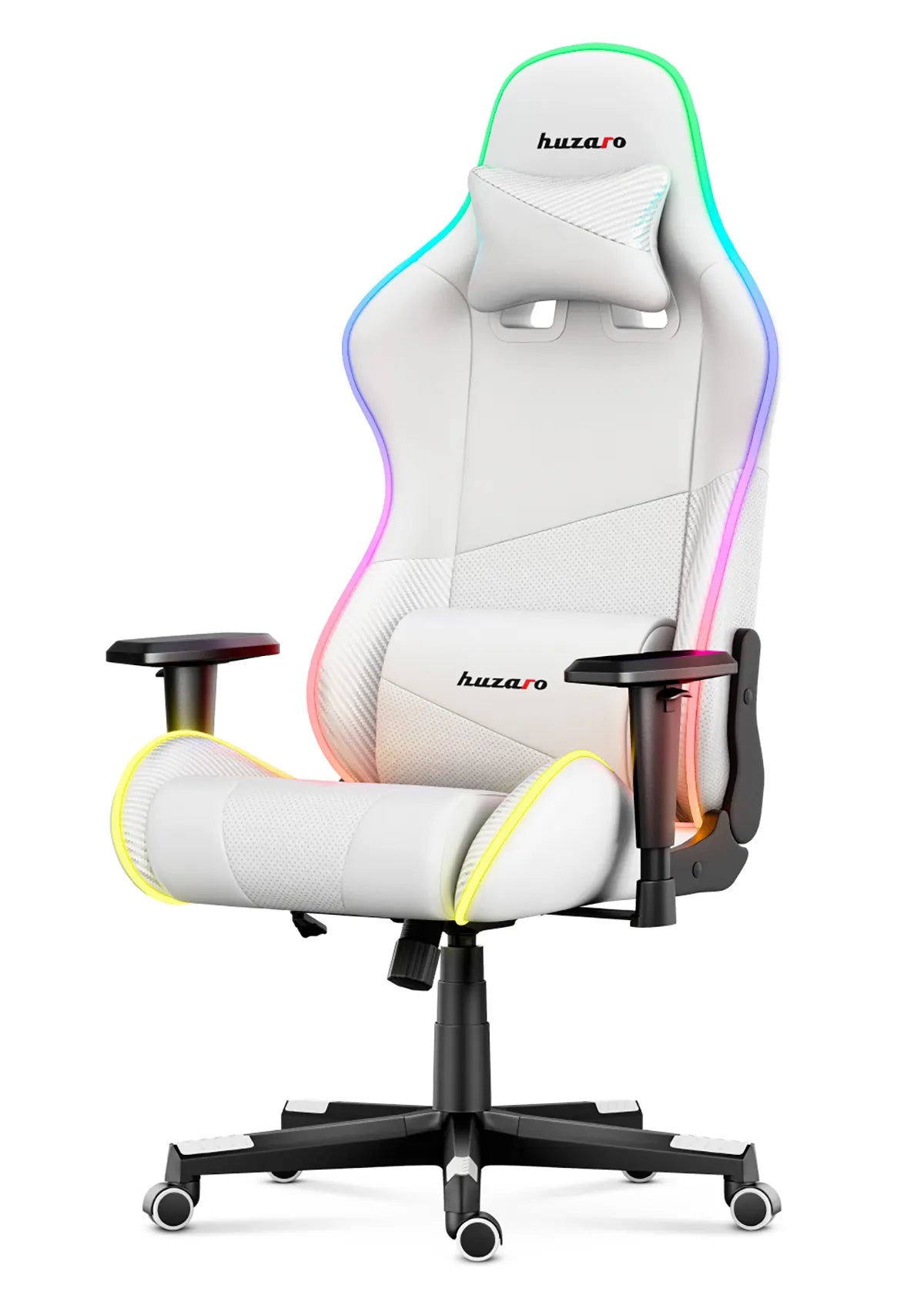 Huzaro Force 6.2 White RGB LED žaidimų kėdė