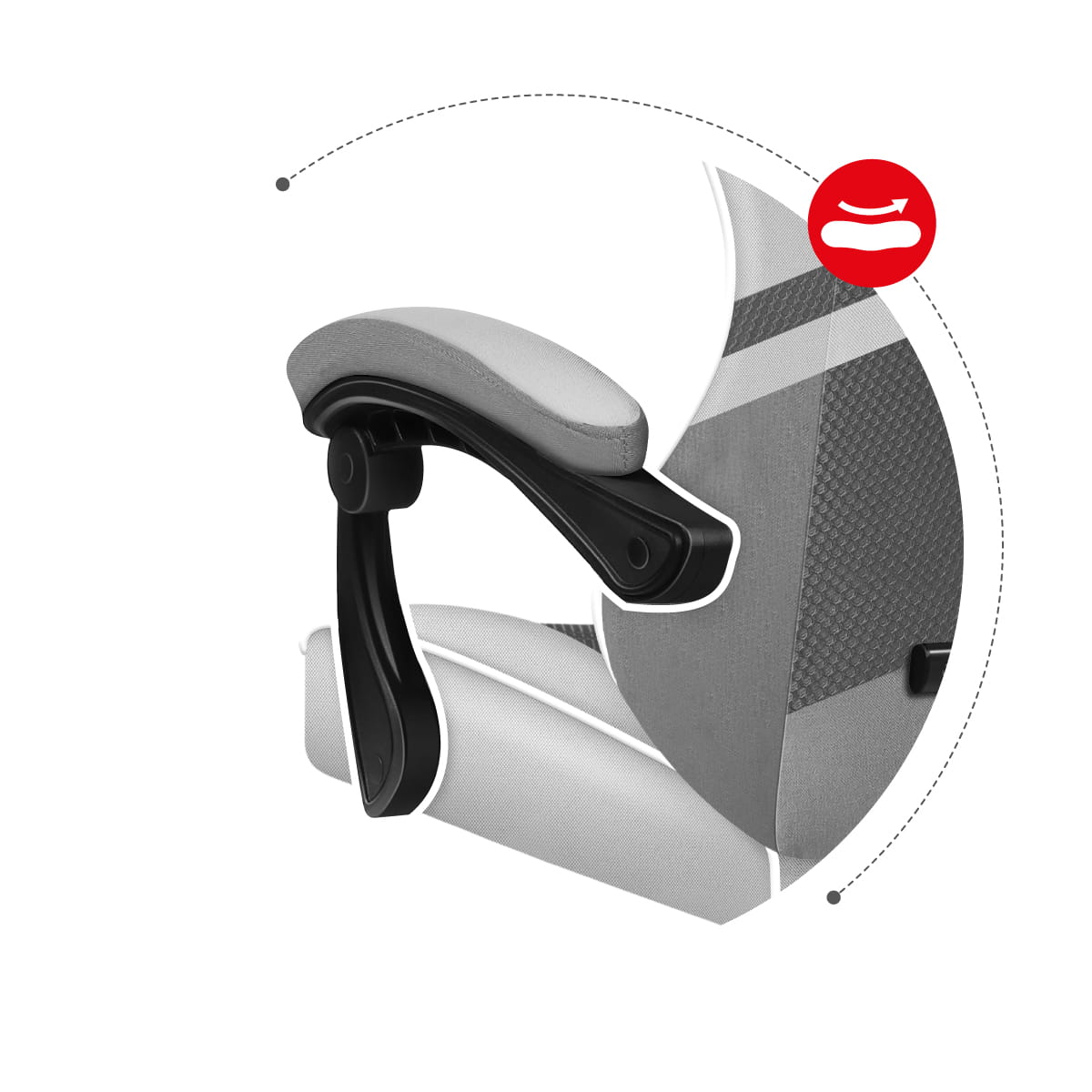 HUZARO FORCE 4.4 White Mesh Gaming Chair OUTLET