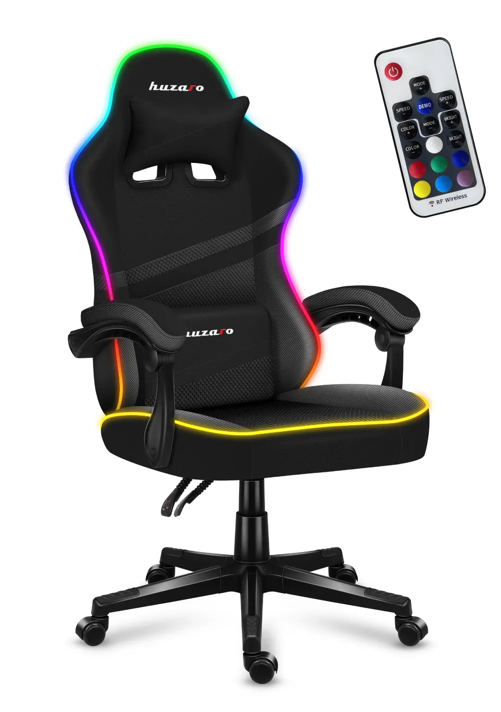 Huzaro Force 4.4 RGB juoda tinklinė žaidimų kėdė