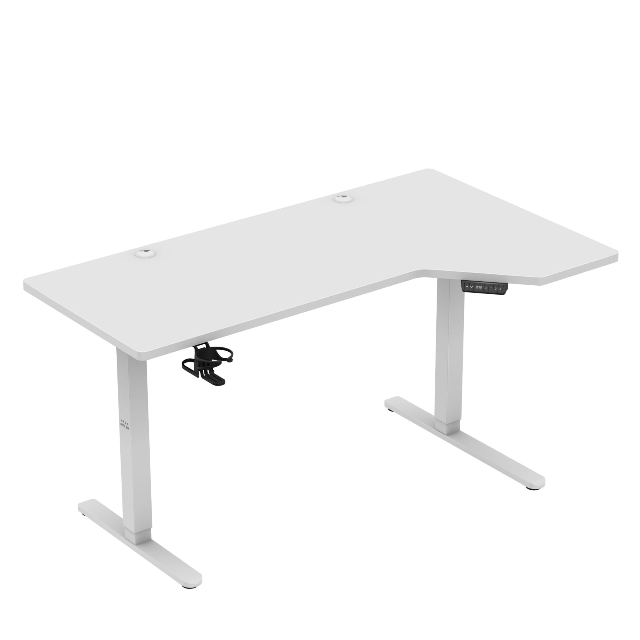 Elektrinis kampinis stalas Leader 9.1, balta