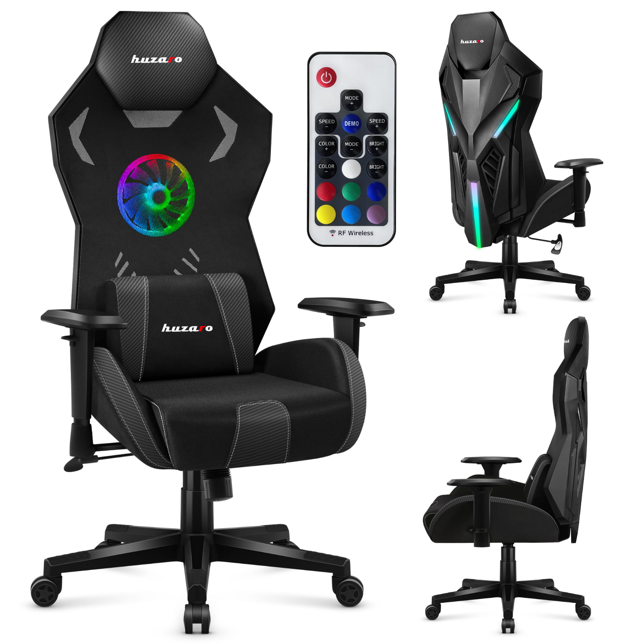Žaidimų kėdė Huzaro Combat 7.6 Juoda RGB