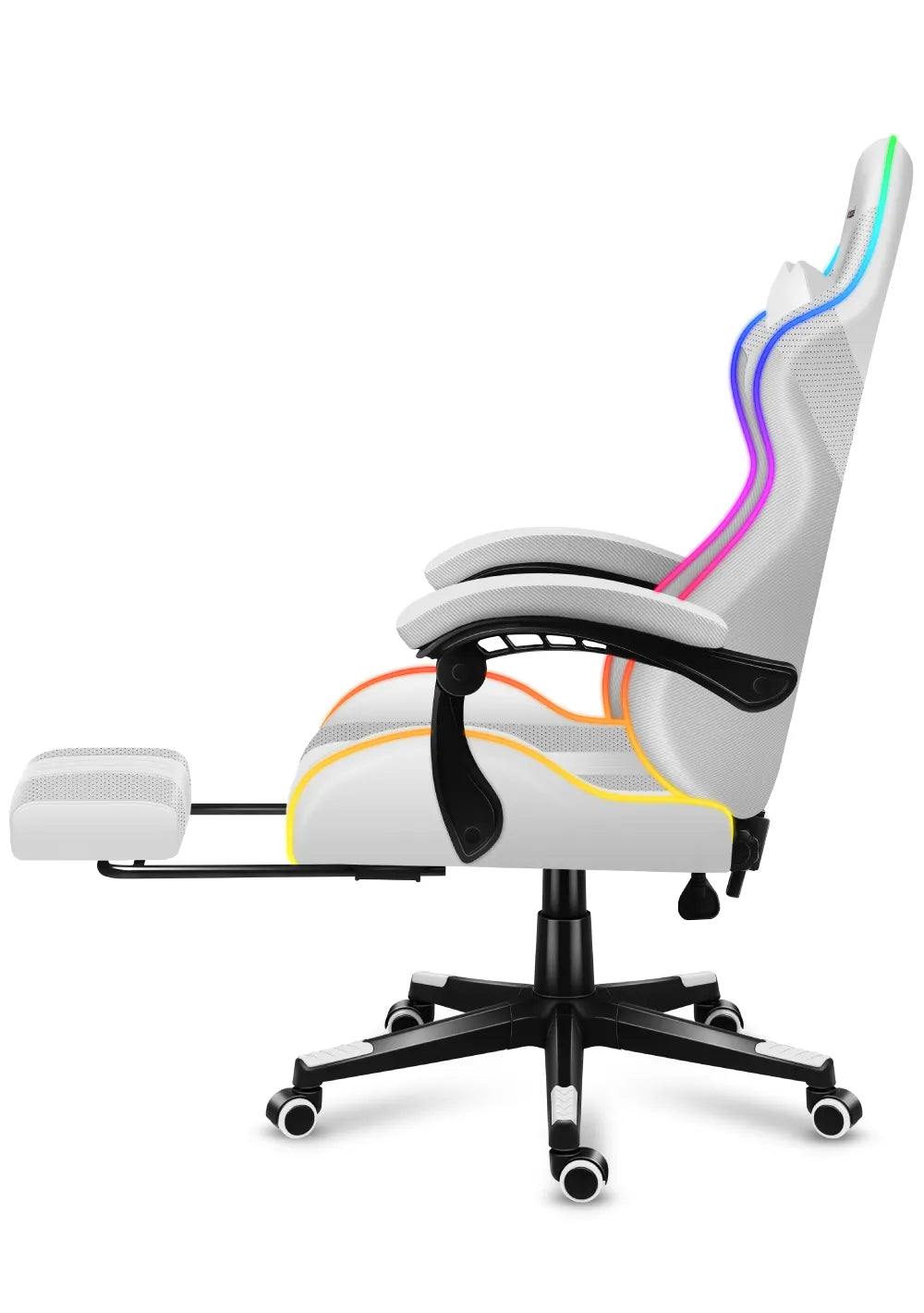 Huzaro Force 4.7 White RGB žaidimų KĖDĖ
