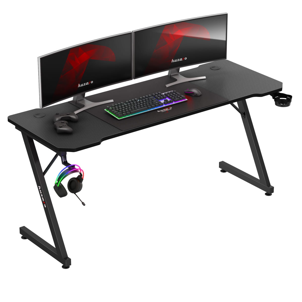 Huzaro Hero 4.8 Black 160 cm žaidimų stalas OUTLET