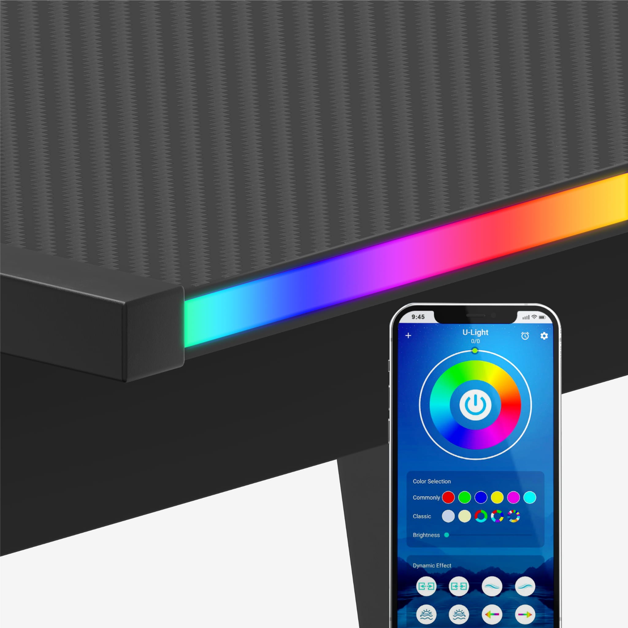 Huzaro Hero 6.0 RGB LED išmanusis žaidimų stalas