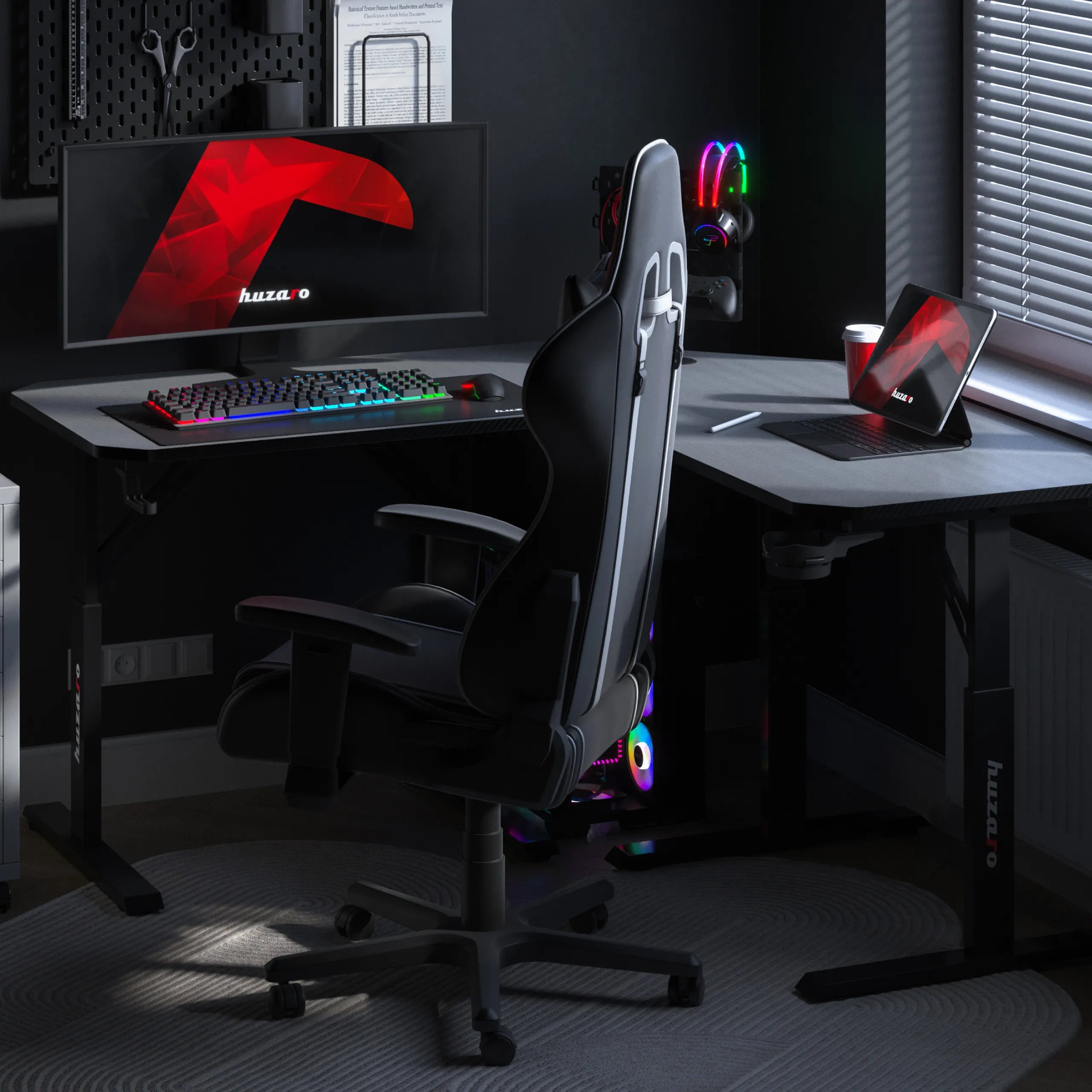 Huzaro Hero 7.3 Juodas žaidimų stalas