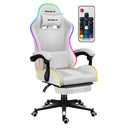 Huzaro Force 4.7 White RGB žaidimų KĖDĖ