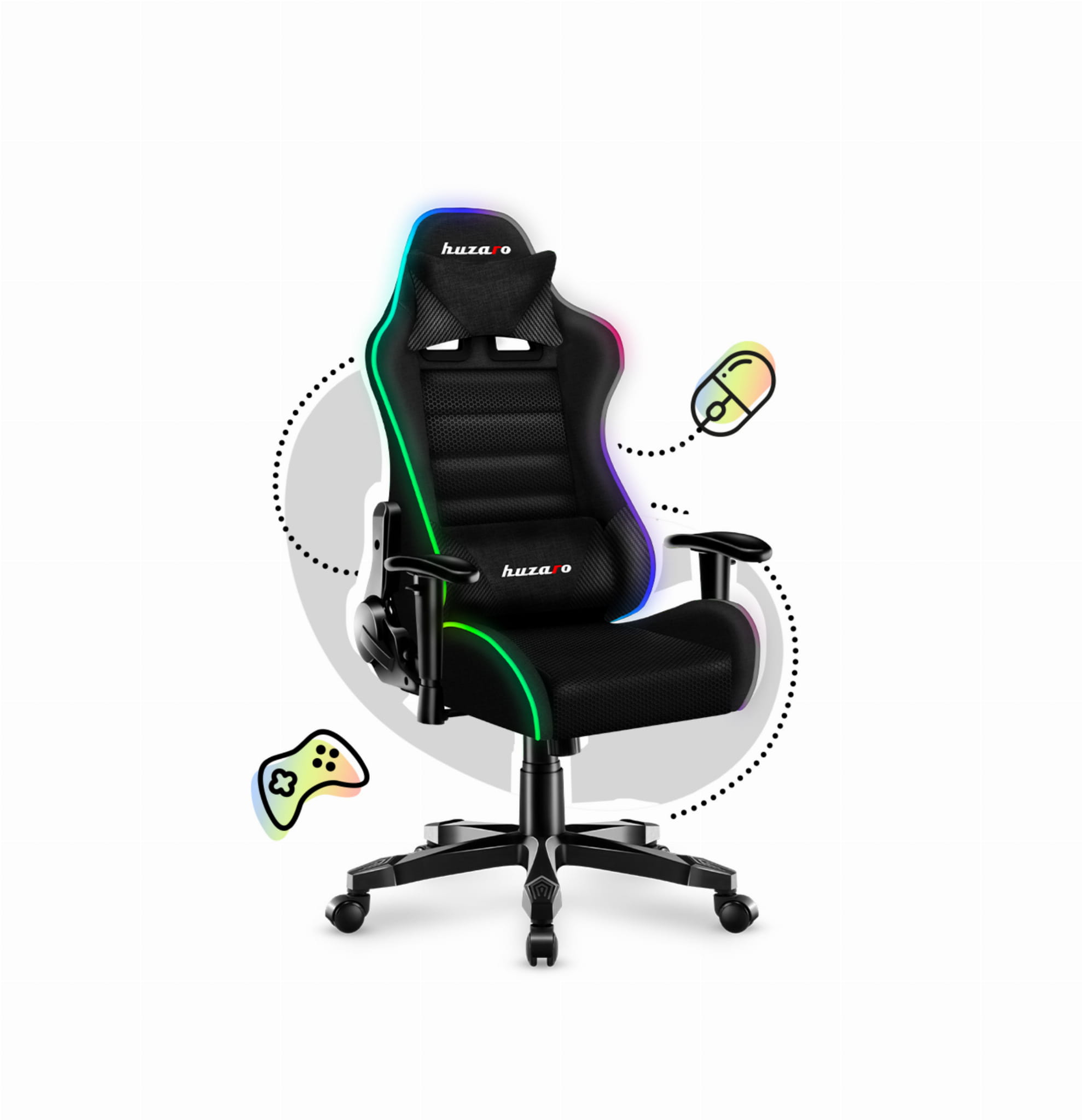 Huzaro Ranger 6.0 RGB tinklelio Žaidimų kėdė vaikui