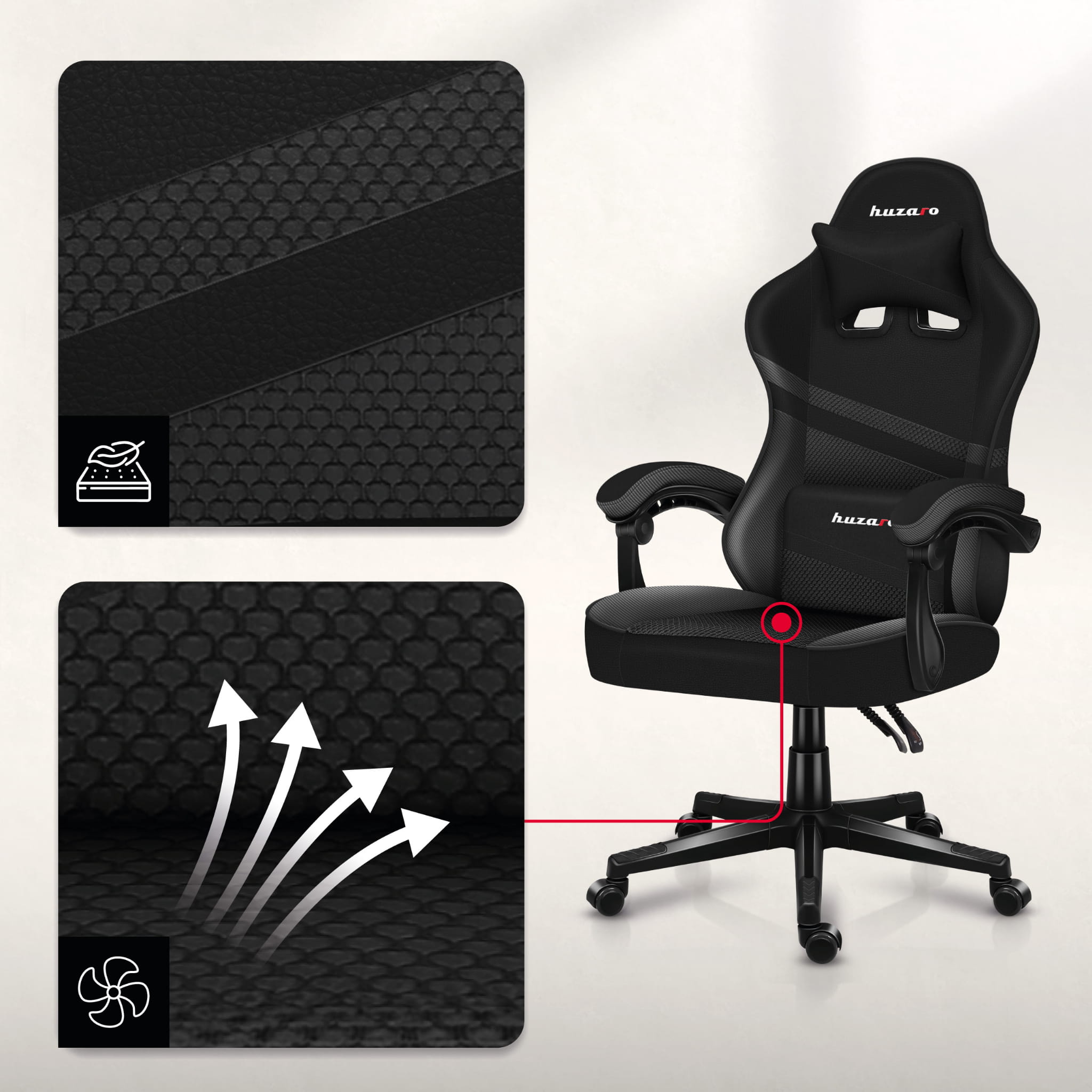 Huzaro Force 4.4 Carbon žaidimų KĖDĖ