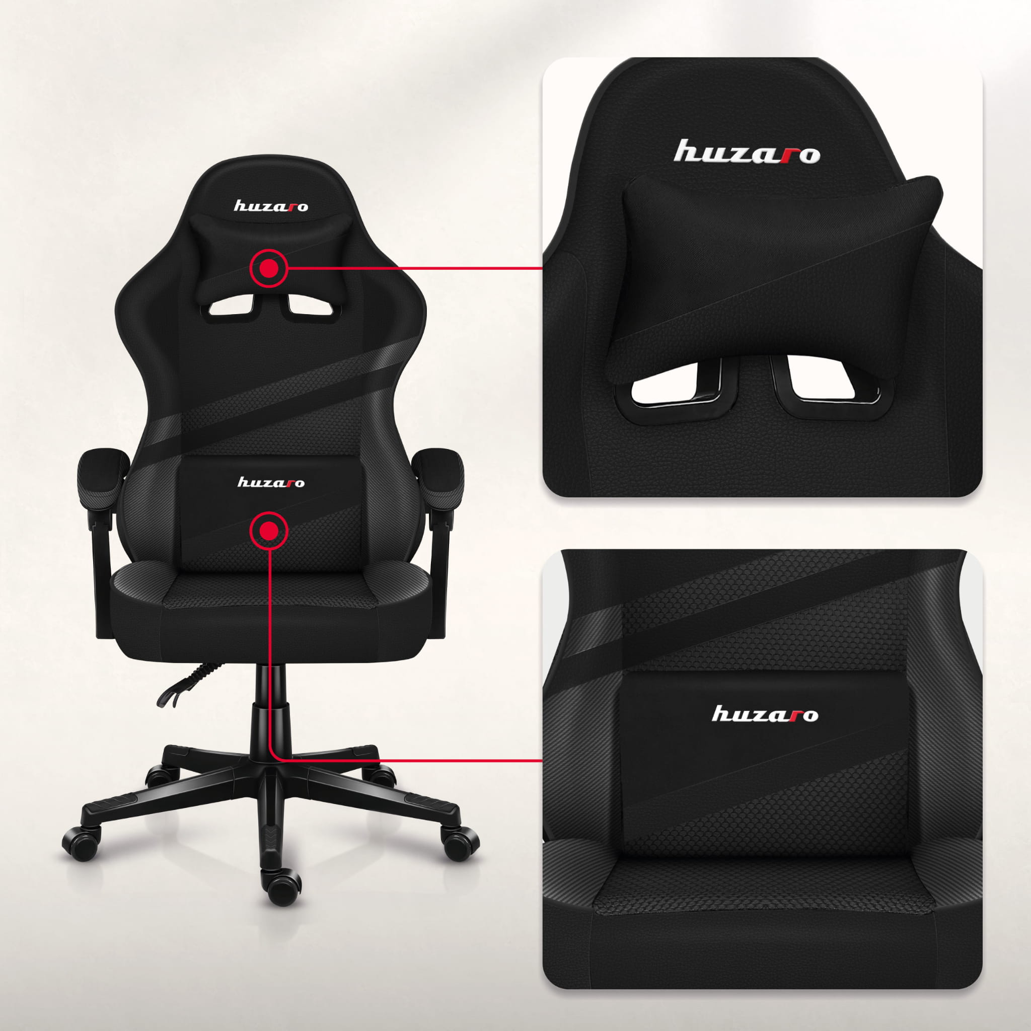 Huzaro Force 4.4 Carbon žaidimų KĖDĖ