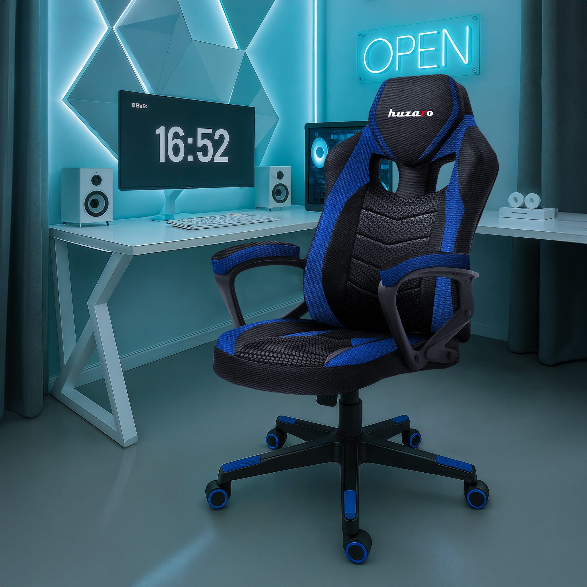 Huzaro Force 2.5 Blue Mesh žaidimų kėdė