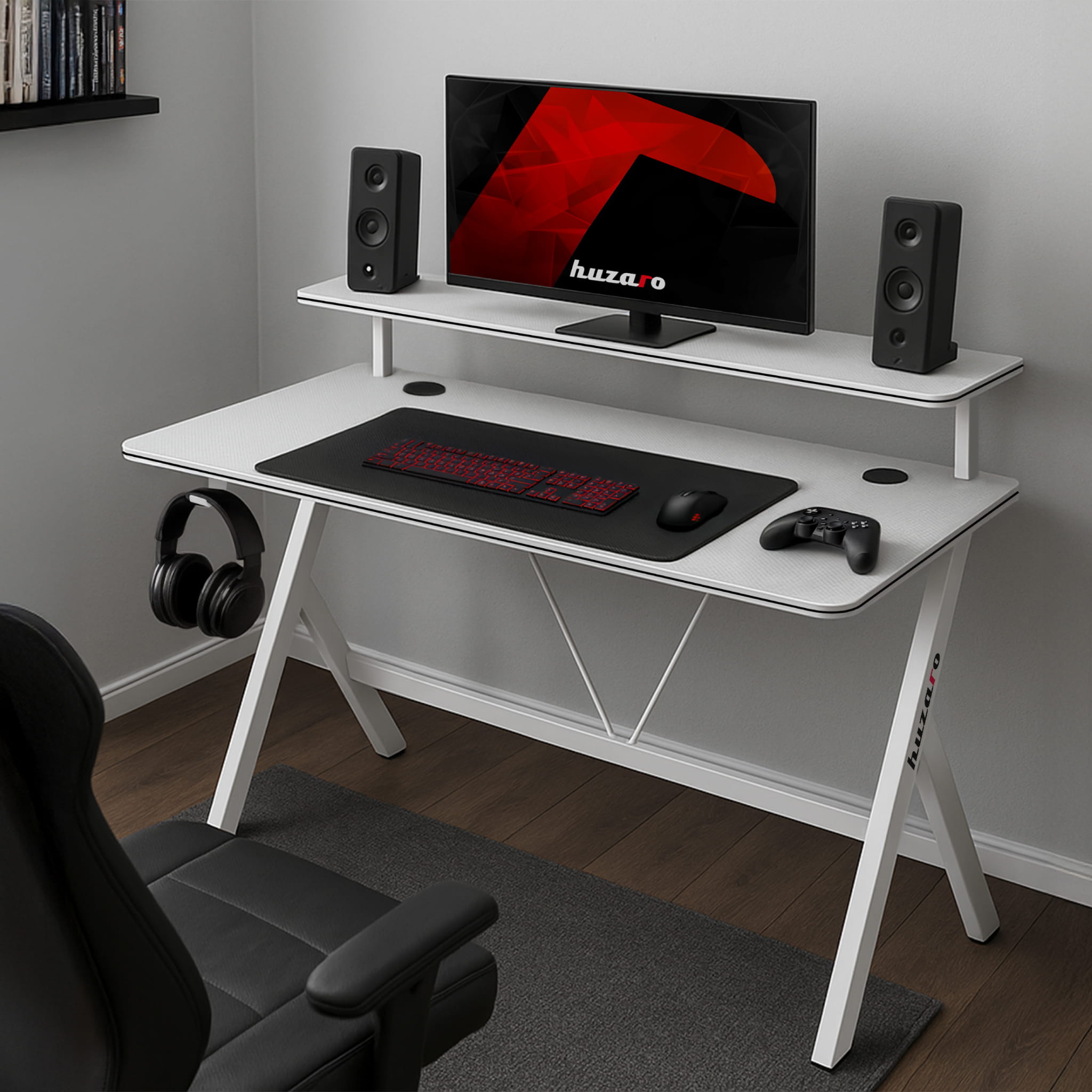 Huzaro Hero 1.9 White žaidimų stalas 120 cm