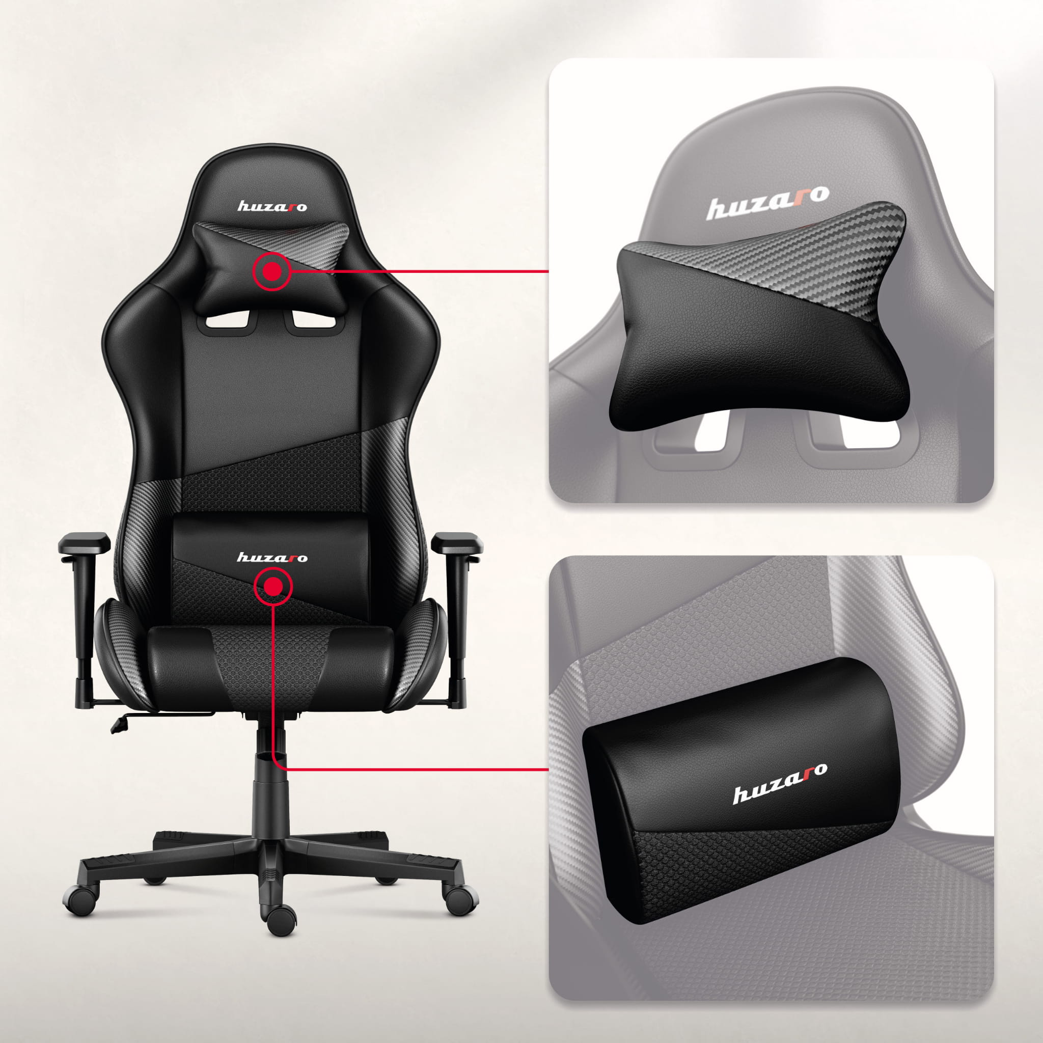 Huzaro Force 6.2 Carbon žaidimų KĖDĖ