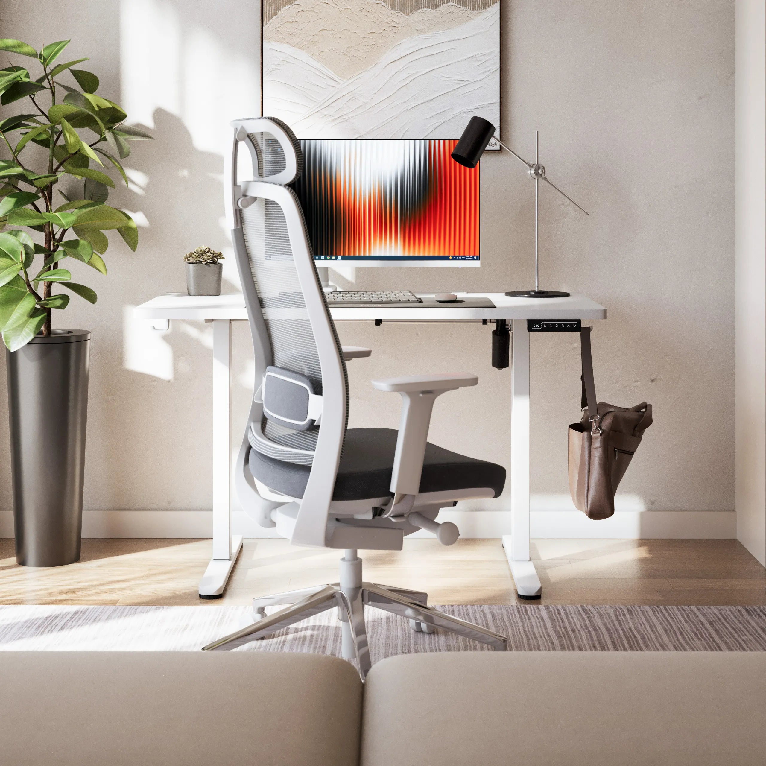 "Mark Adler Leader 6.9 White 120 cm reguliuojamas elektrinis stalas