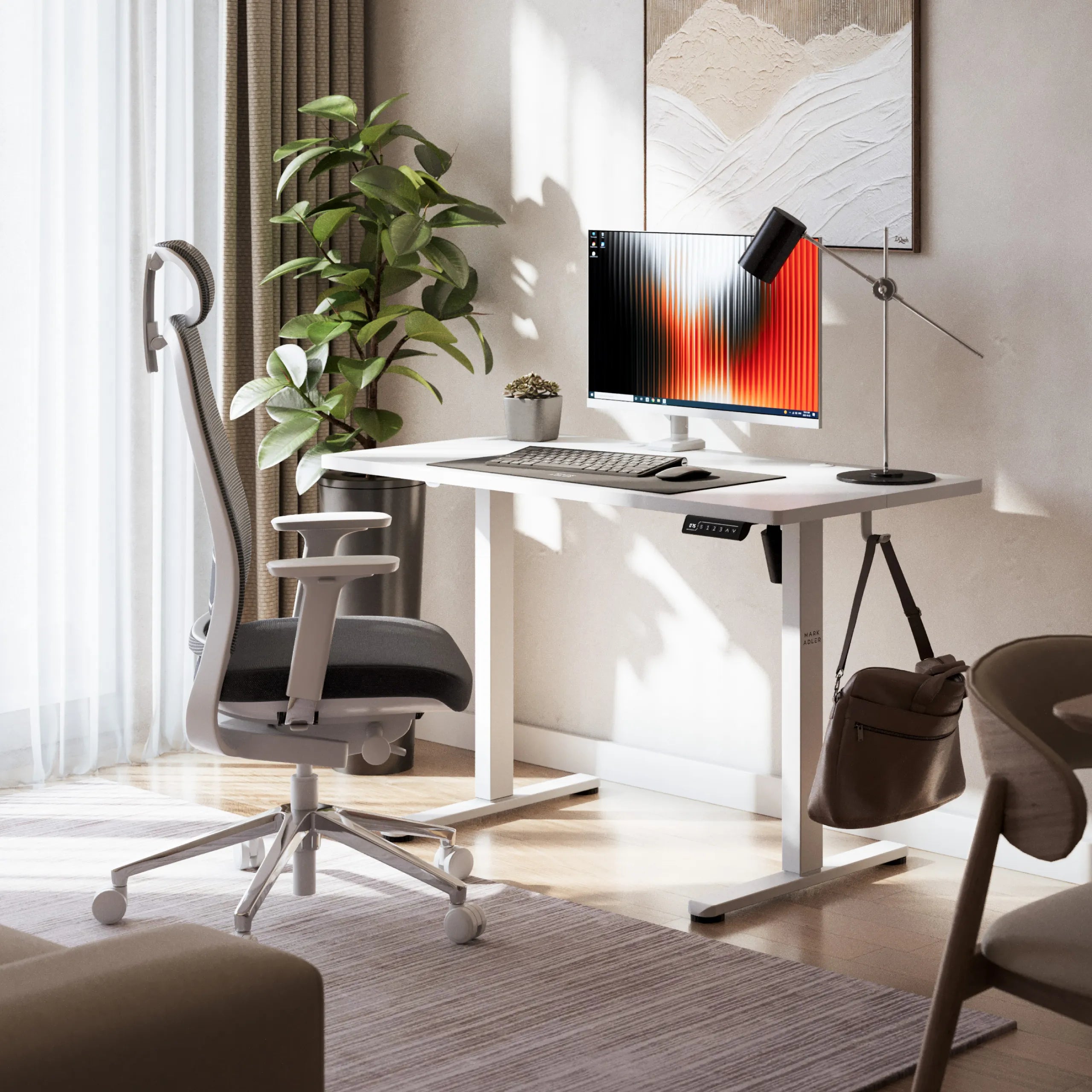 "Mark Adler Leader 6.9 White 120 cm reguliuojamas elektrinis stalas