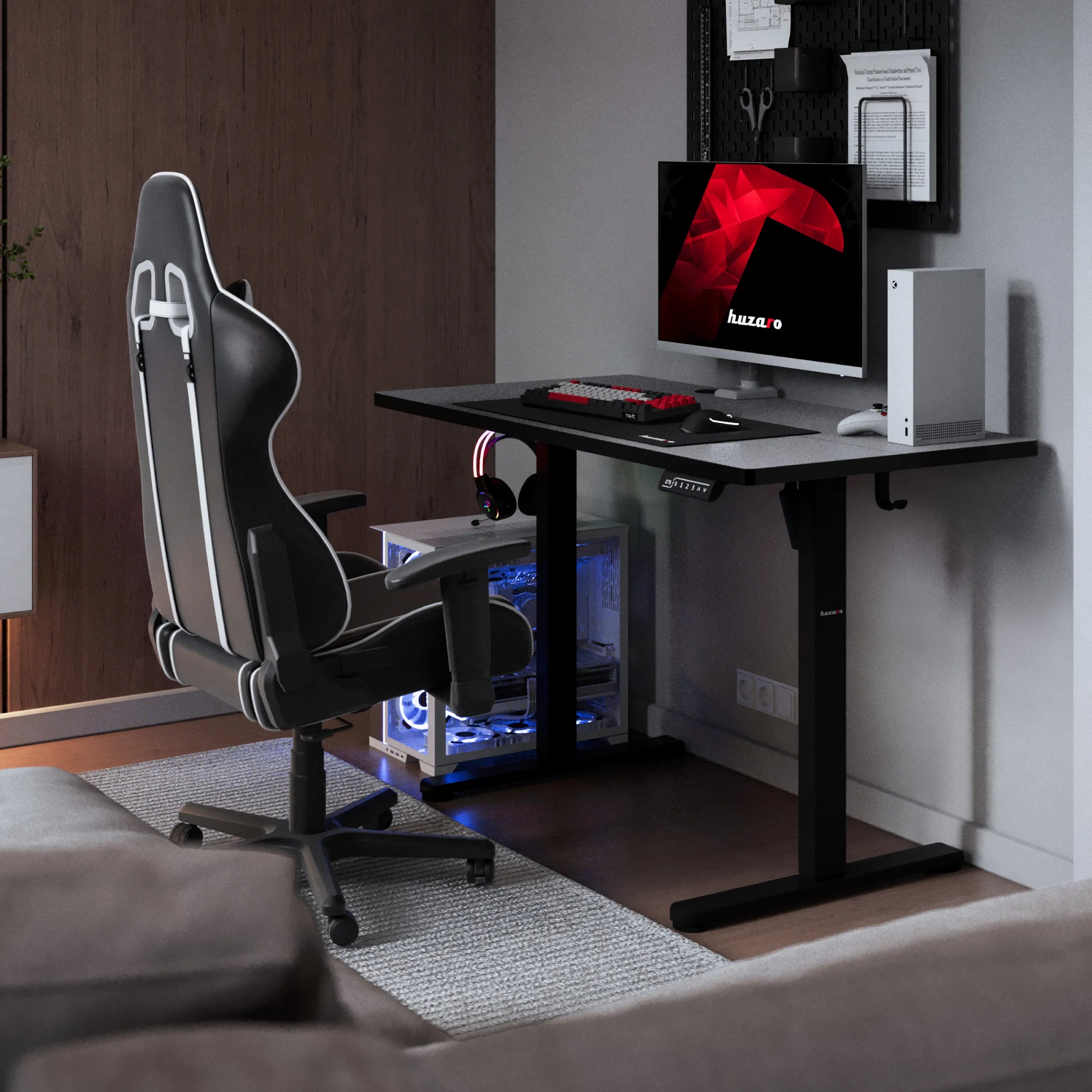 Huzaro Hero 8.1 Juodas elektrinis stalas