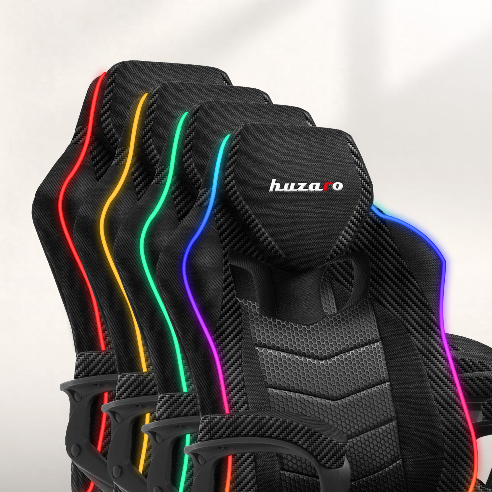 Huzaro Force 2.5 RGB Carbon Mesh žaidimų kėdė