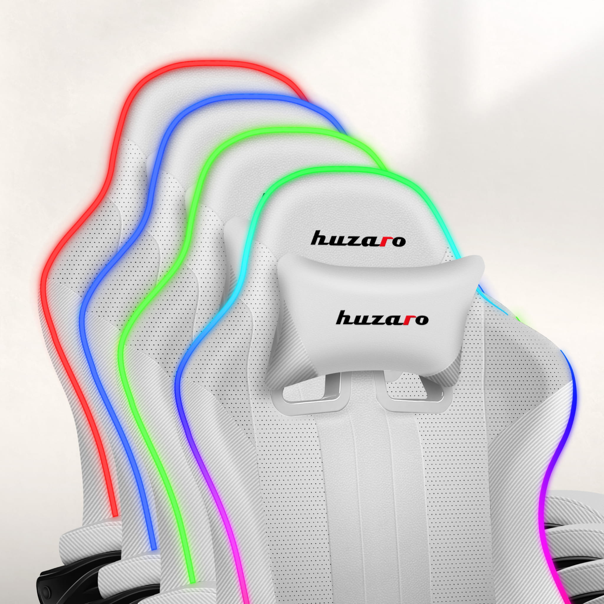 Huzaro Force 4.7 White RGB žaidimų KĖDĖ