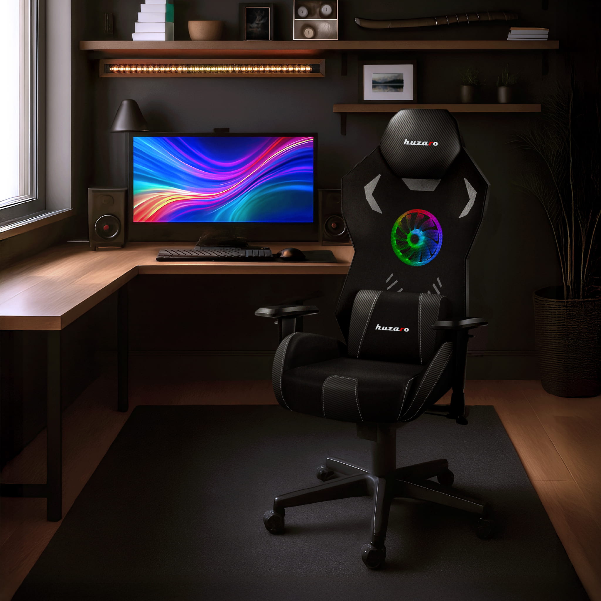 Žaidimų kėdė Huzaro Combat 7.6 Juoda RGB