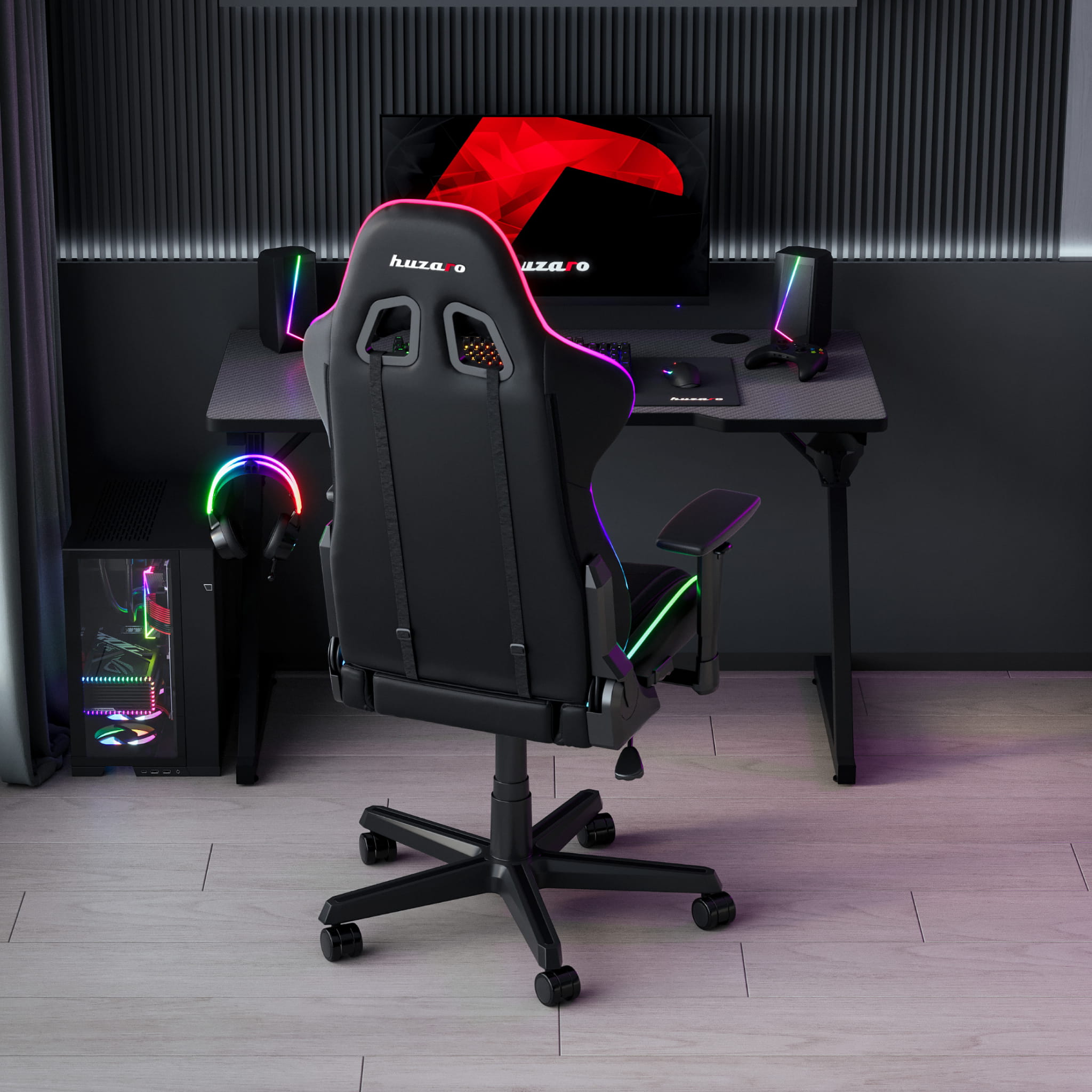 Huzaro Hero 2.5 žaidimų stalas juodas