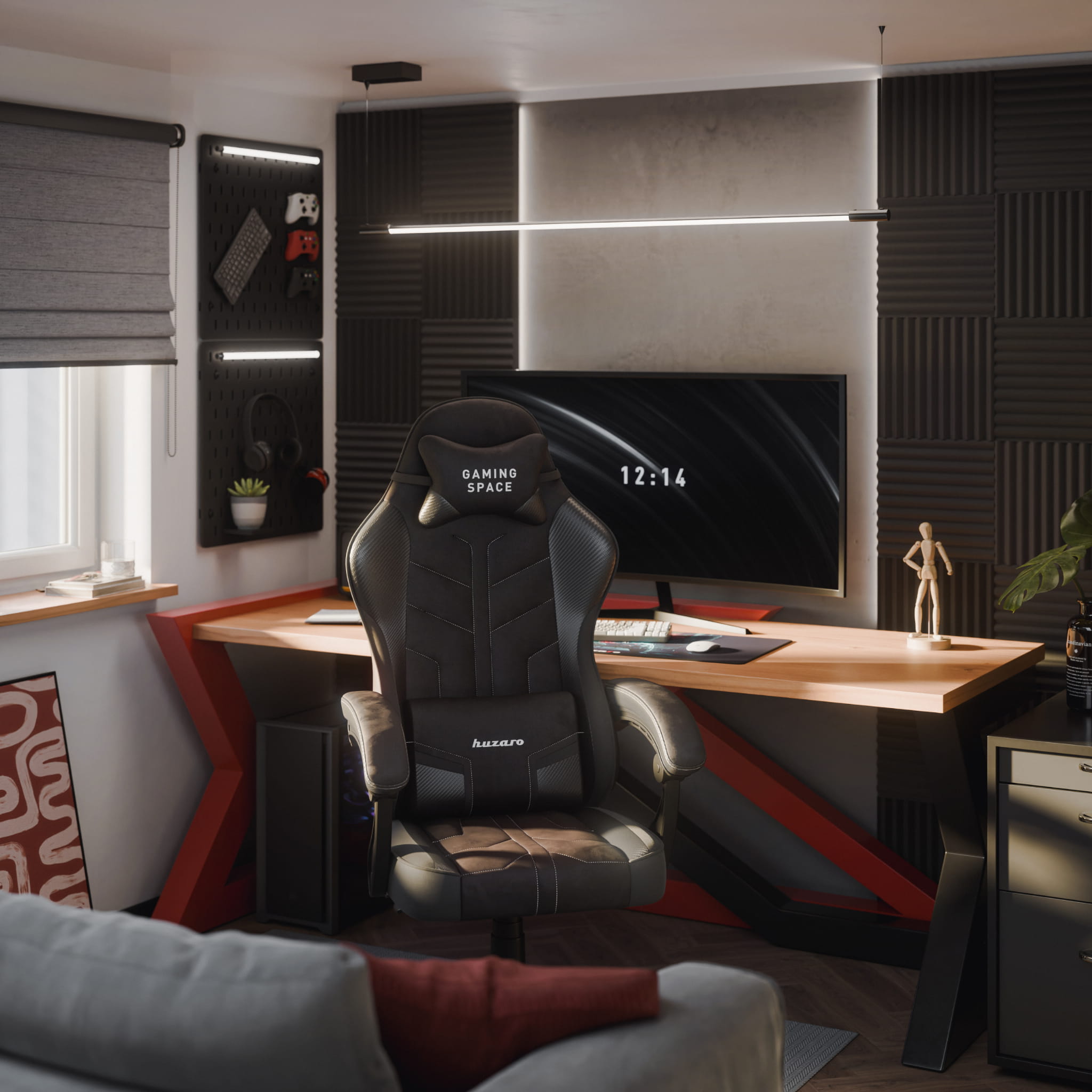 Huzaro Force 2.7 Juodas žaidimų kėdė