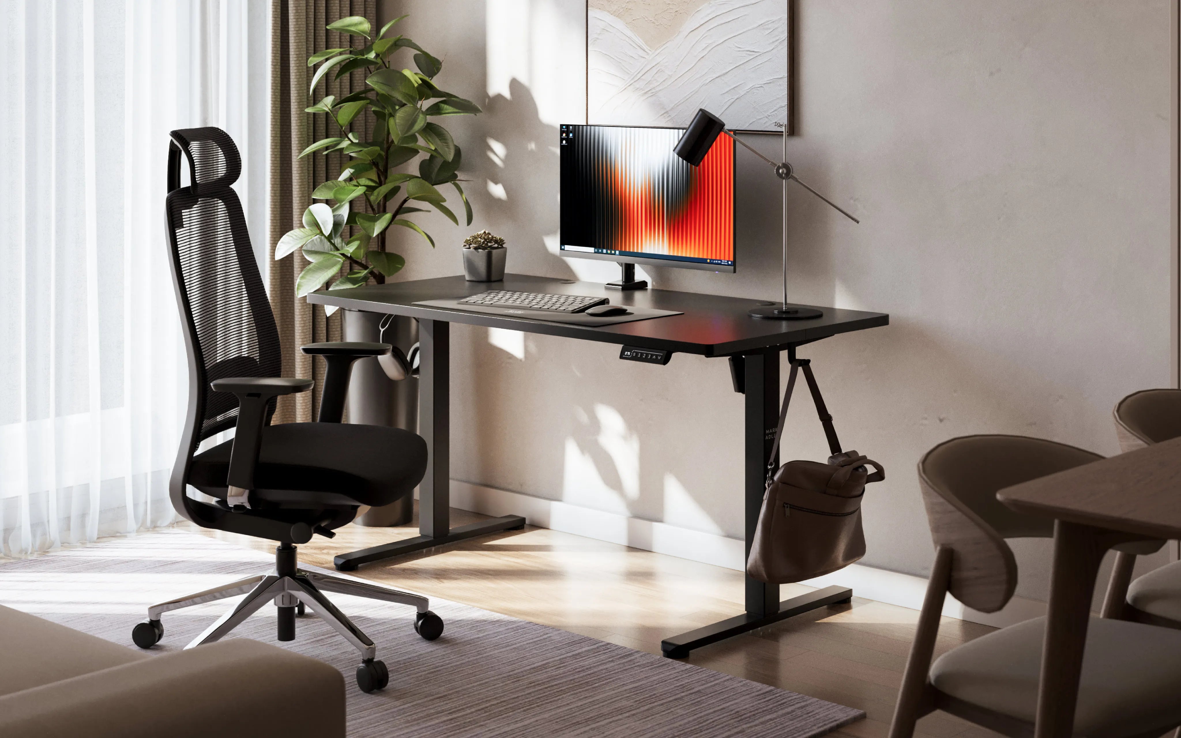 Mark Adler Leader 7.3 Black 140 cm elektrinis rašomasis stalas OUTLET