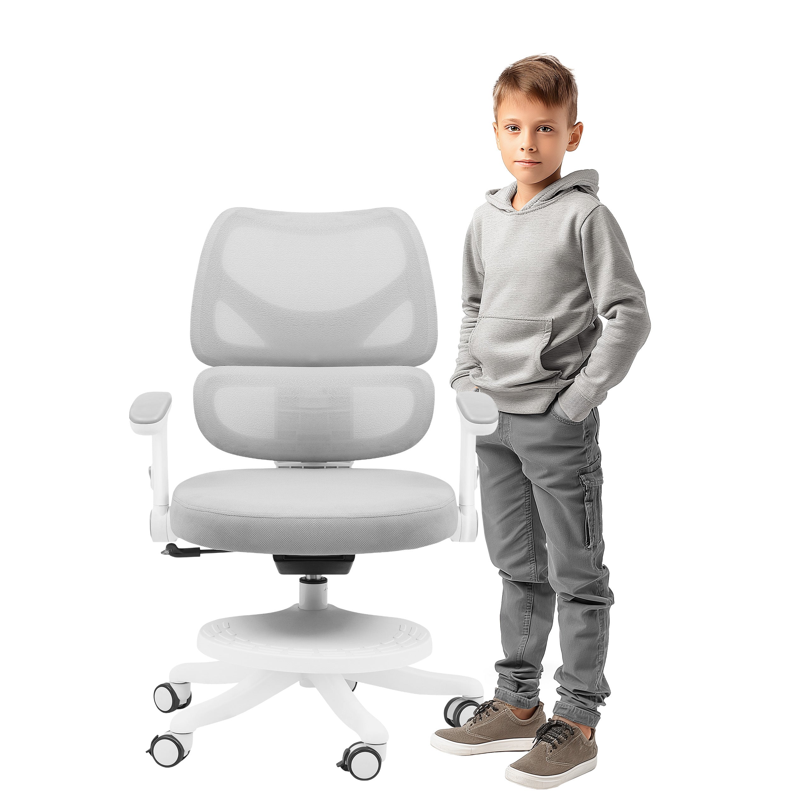 "Mark Adler Junior 5.3" pilka sukamoji kėdė vaikams