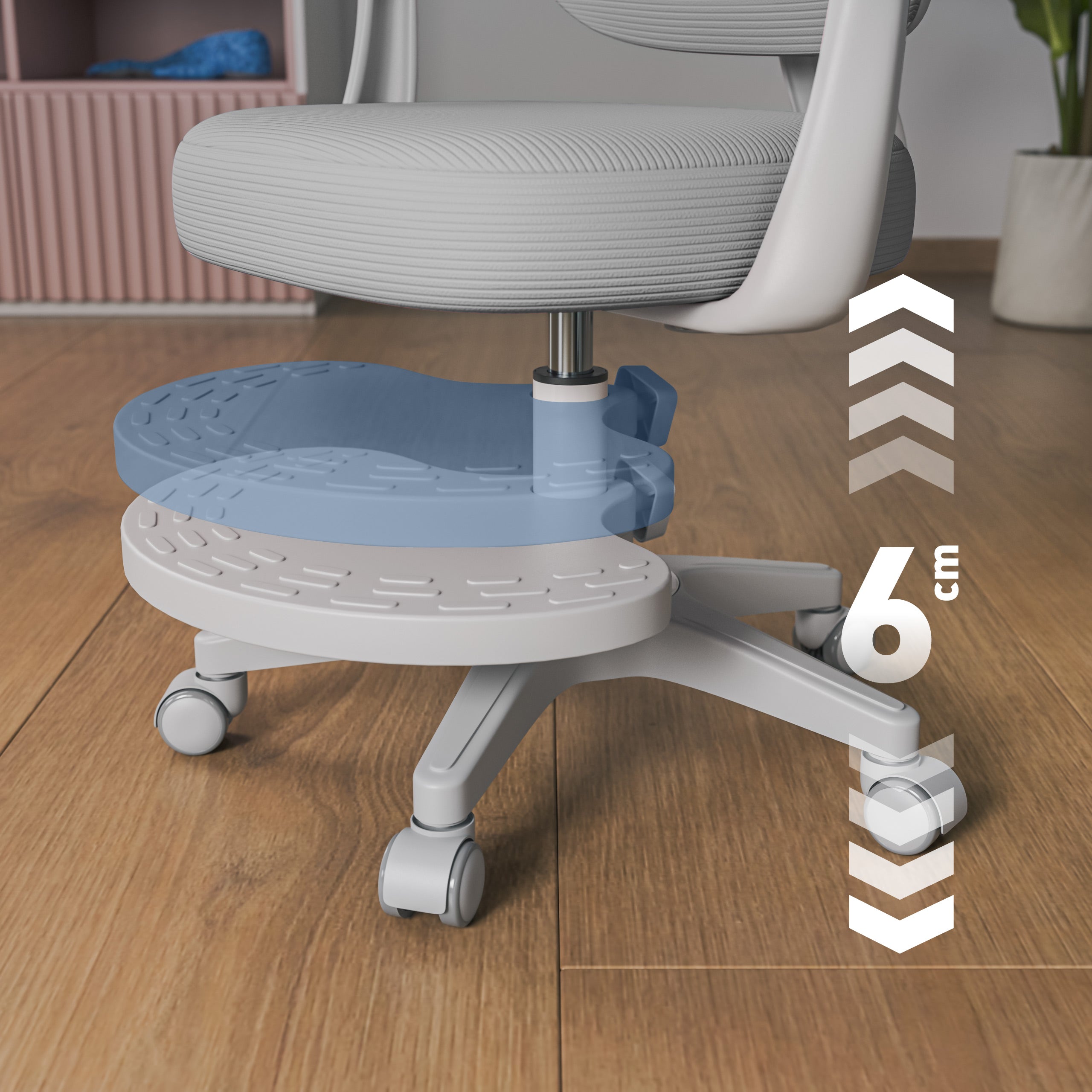 "Mark Adler Junior 4.4 Grey" ergonominė vaikiška kėdutė