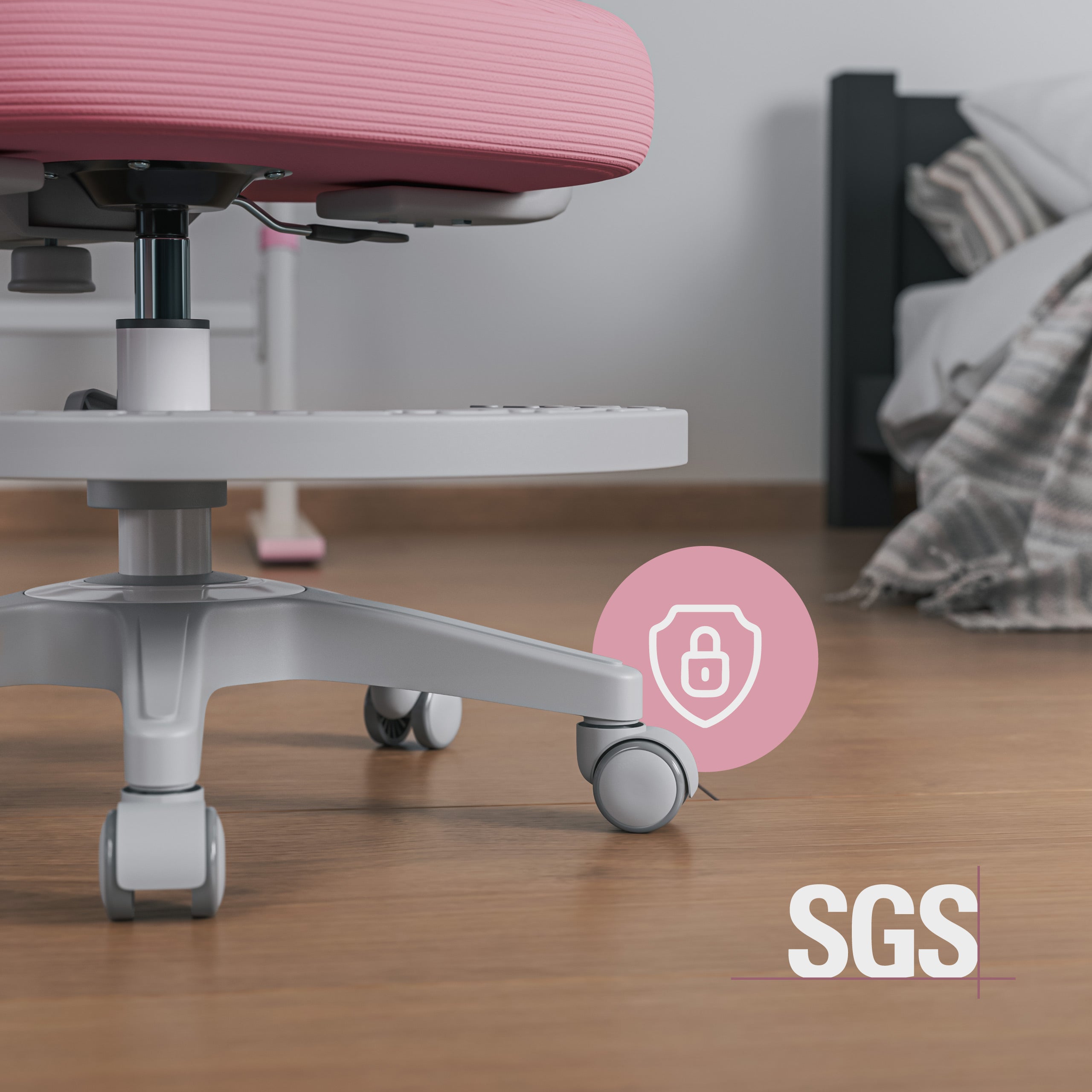 "Mark Adler Junior 4.4 Pink" rožinė vaikiška ergonominė kėdutė