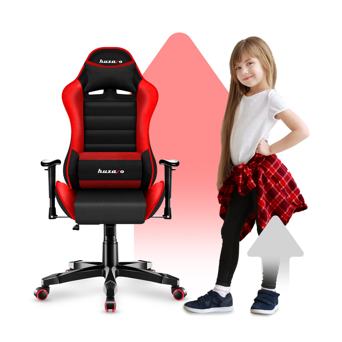 Huzaro Ranger 6.0 Red Mesh Žaidimų kėdė vaikui