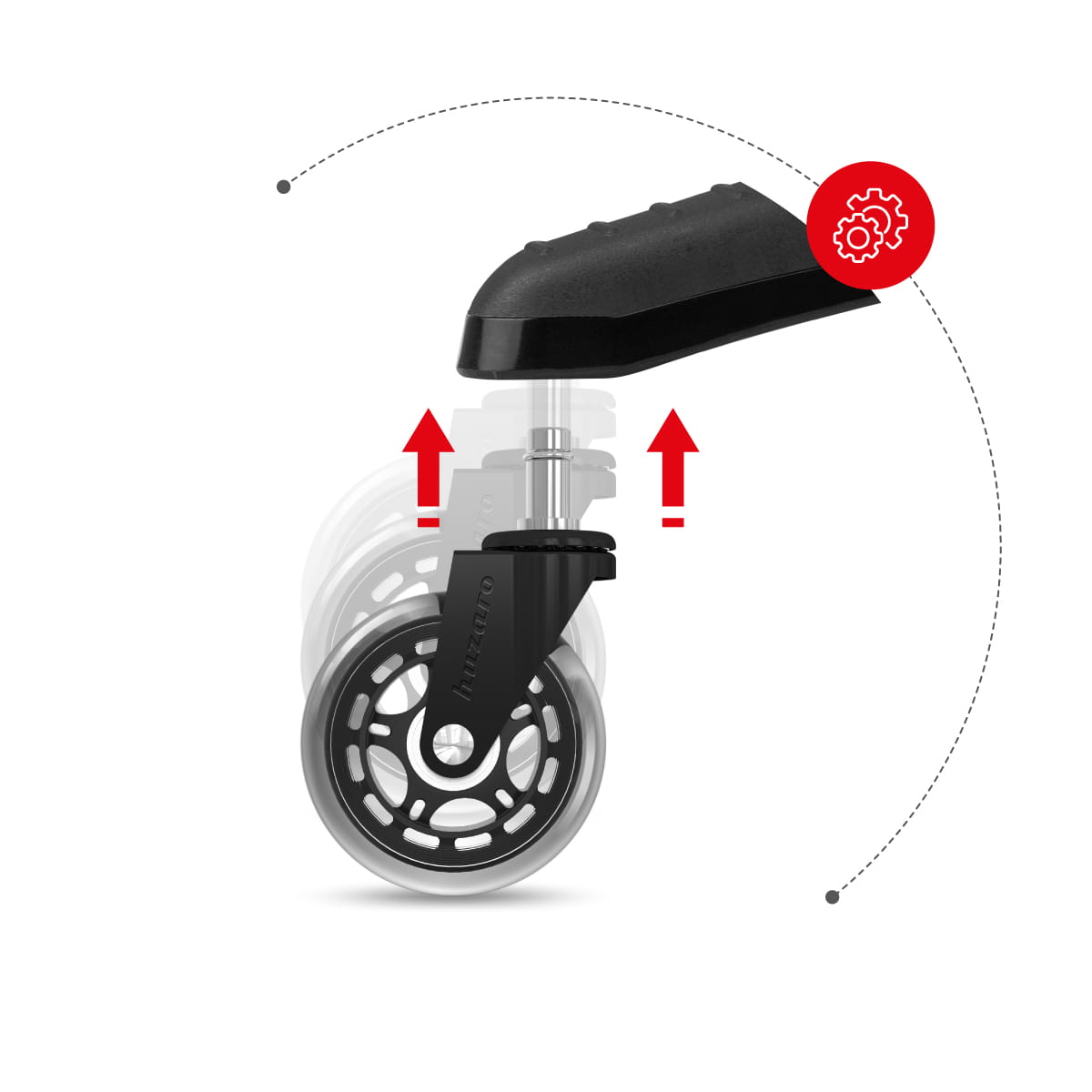 Casters 2.0 Kėdės ratukai juoda