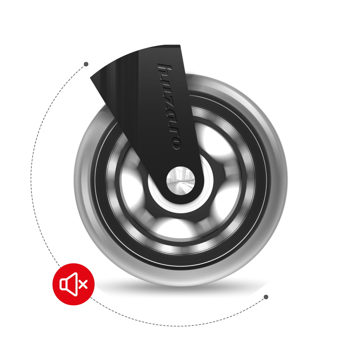 Casters 2.0 Kėdės ratukai juoda