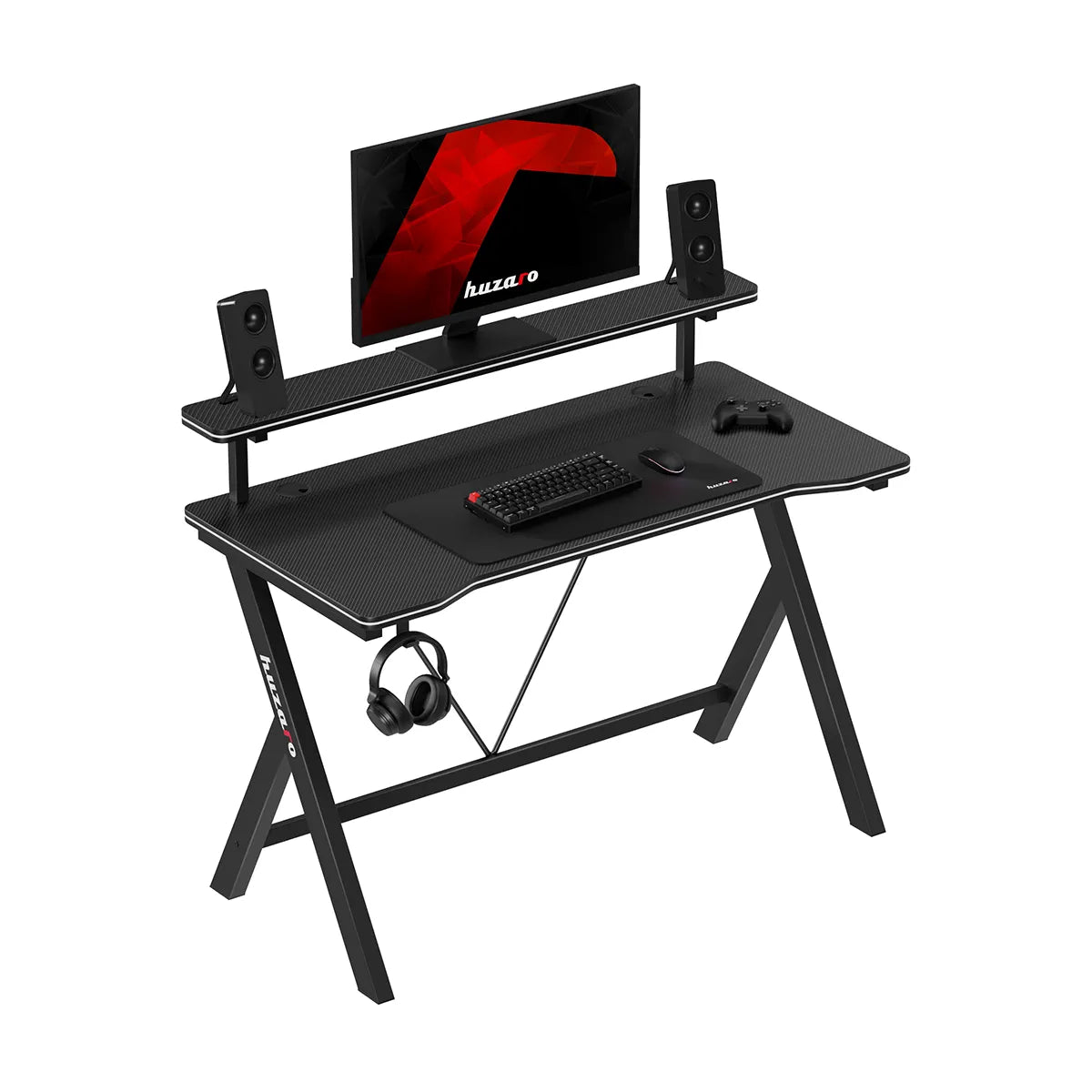 "Huzaro Hero 1.9 Black" juodos spalvos žaidimų stalas 120 cm