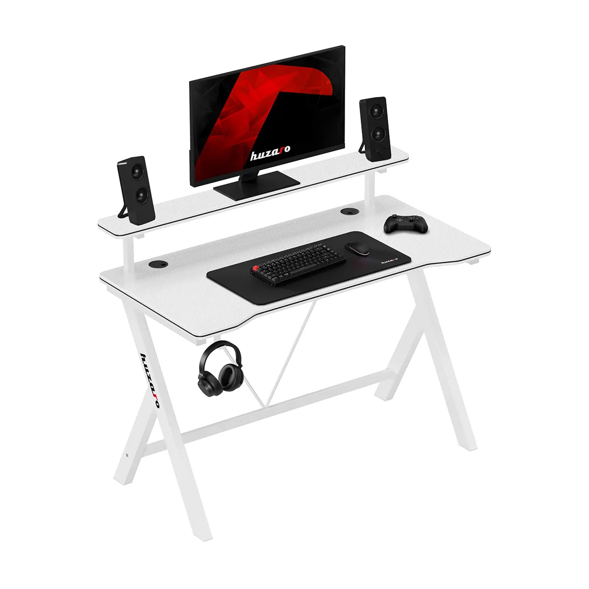 Huzaro Hero 1.9 White žaidimų stalas 120 cm
