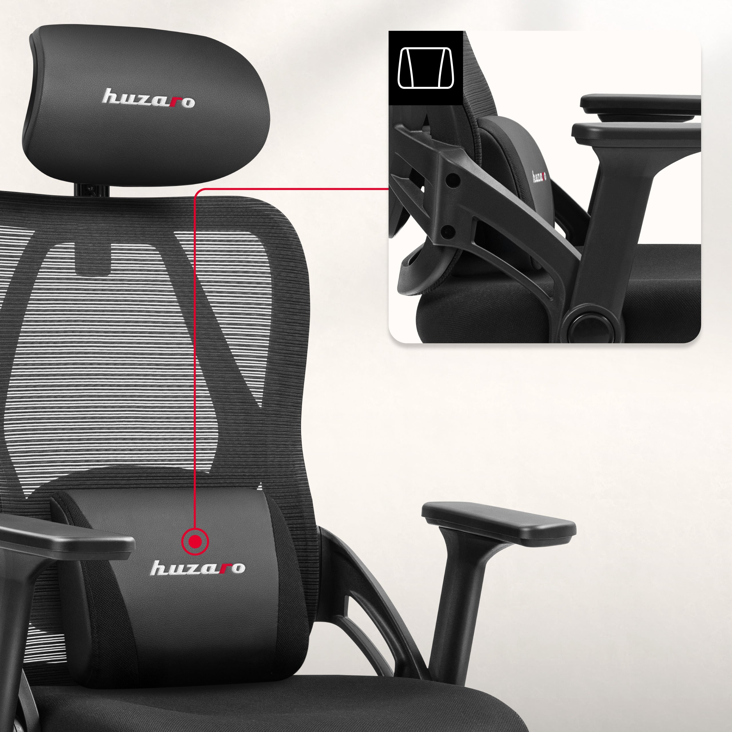 Huzaro Combat 2.7 Žaidimų kėdė Black