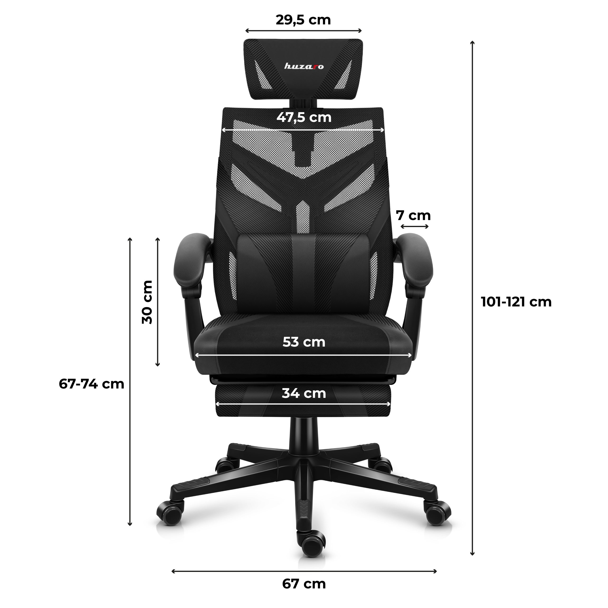 Huzaro Combat 5.0 žaidimų kėdė juoda