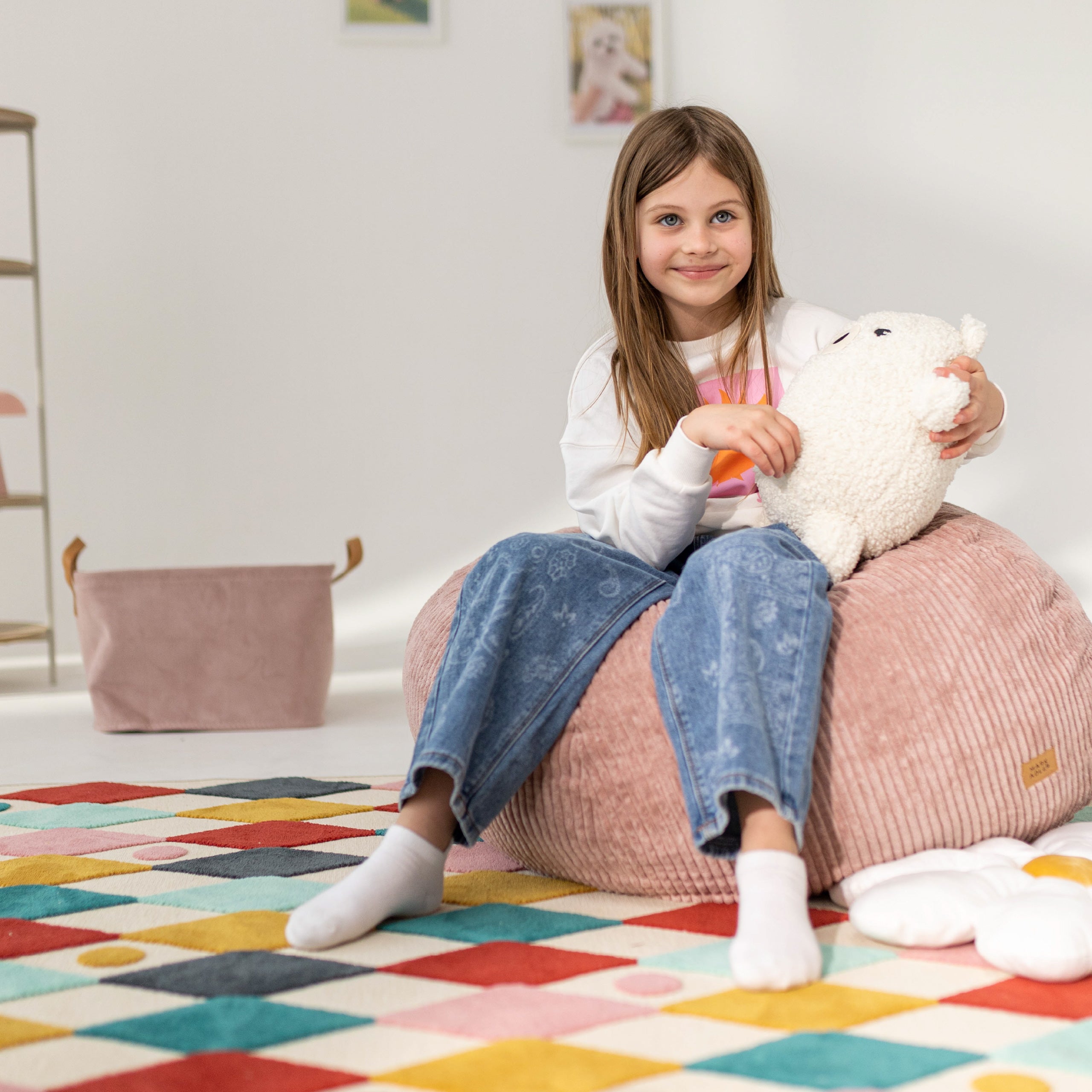 Rožinis velvetinis sėdmaišis Mark Adler Comfy 1.0 Pink