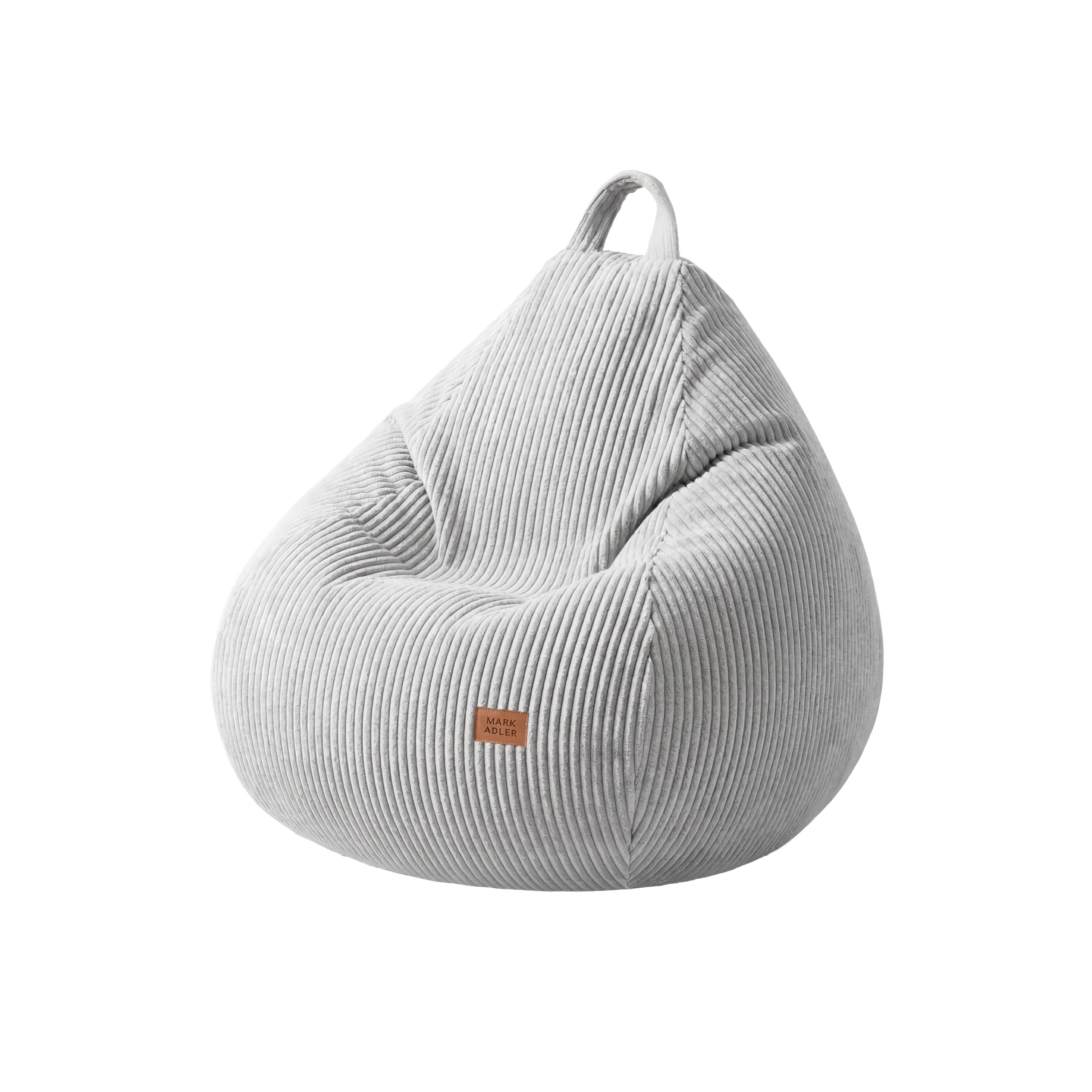 Pilkas velvetinis sėdmaišis Mark Adler Comfy 1.0 Grey