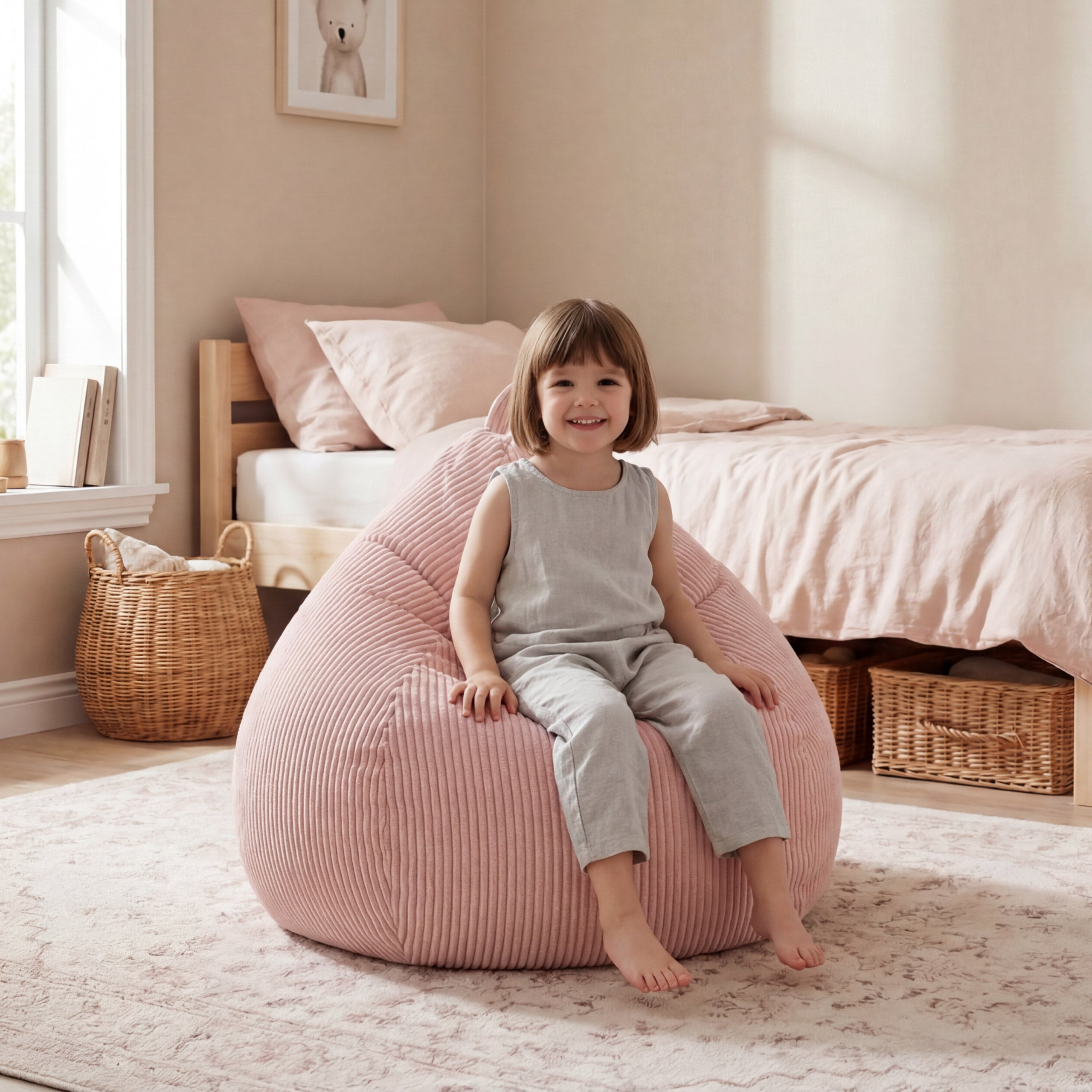 Rožinis velvetinis sėdmaišis Mark Adler Comfy 1.0 Pink