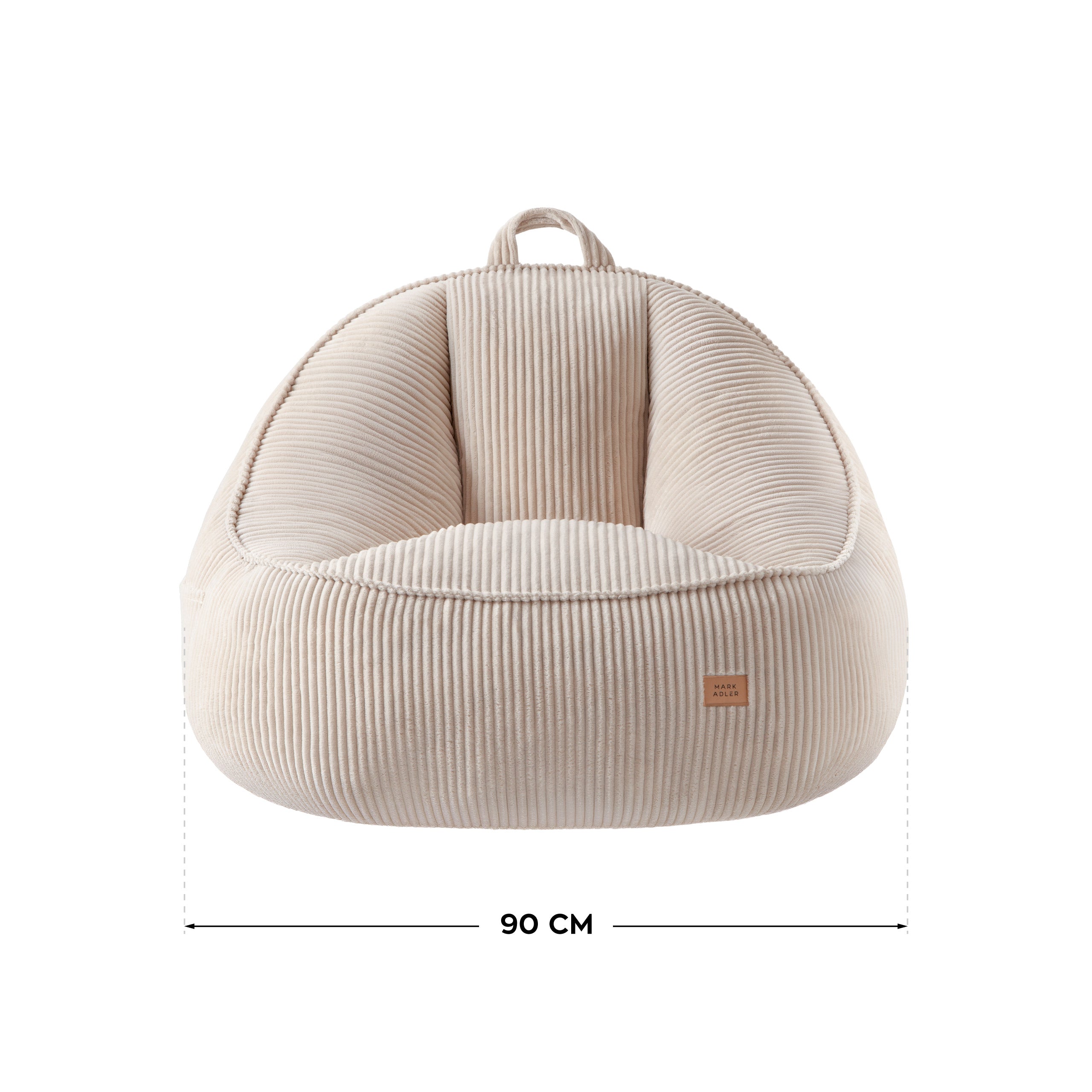 Sėdmaišis su atlošu iš velveto Mark Adler Comfy 4.0 Beige