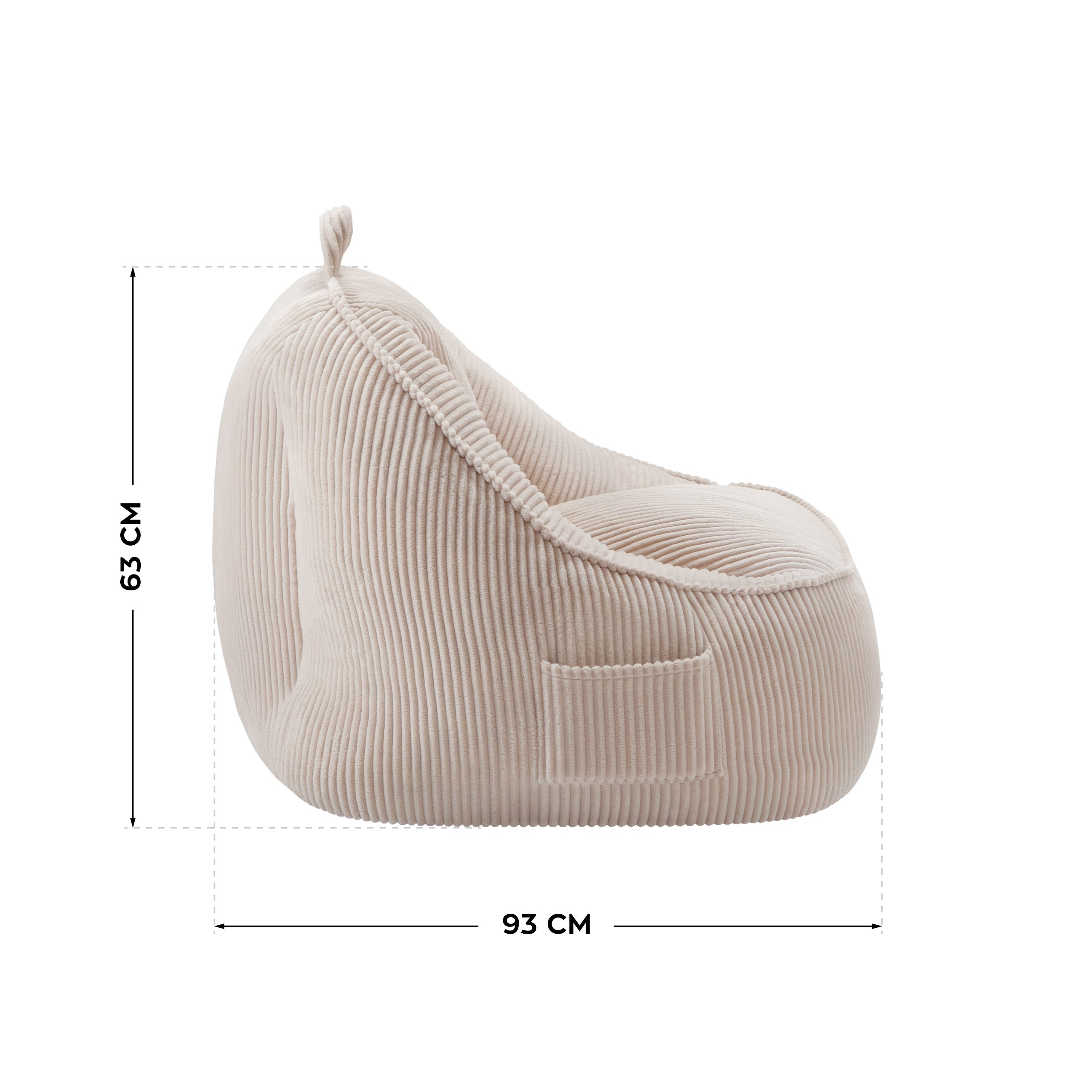 Sėdmaišis su atlošu iš velveto Mark Adler Comfy 4.0 Beige