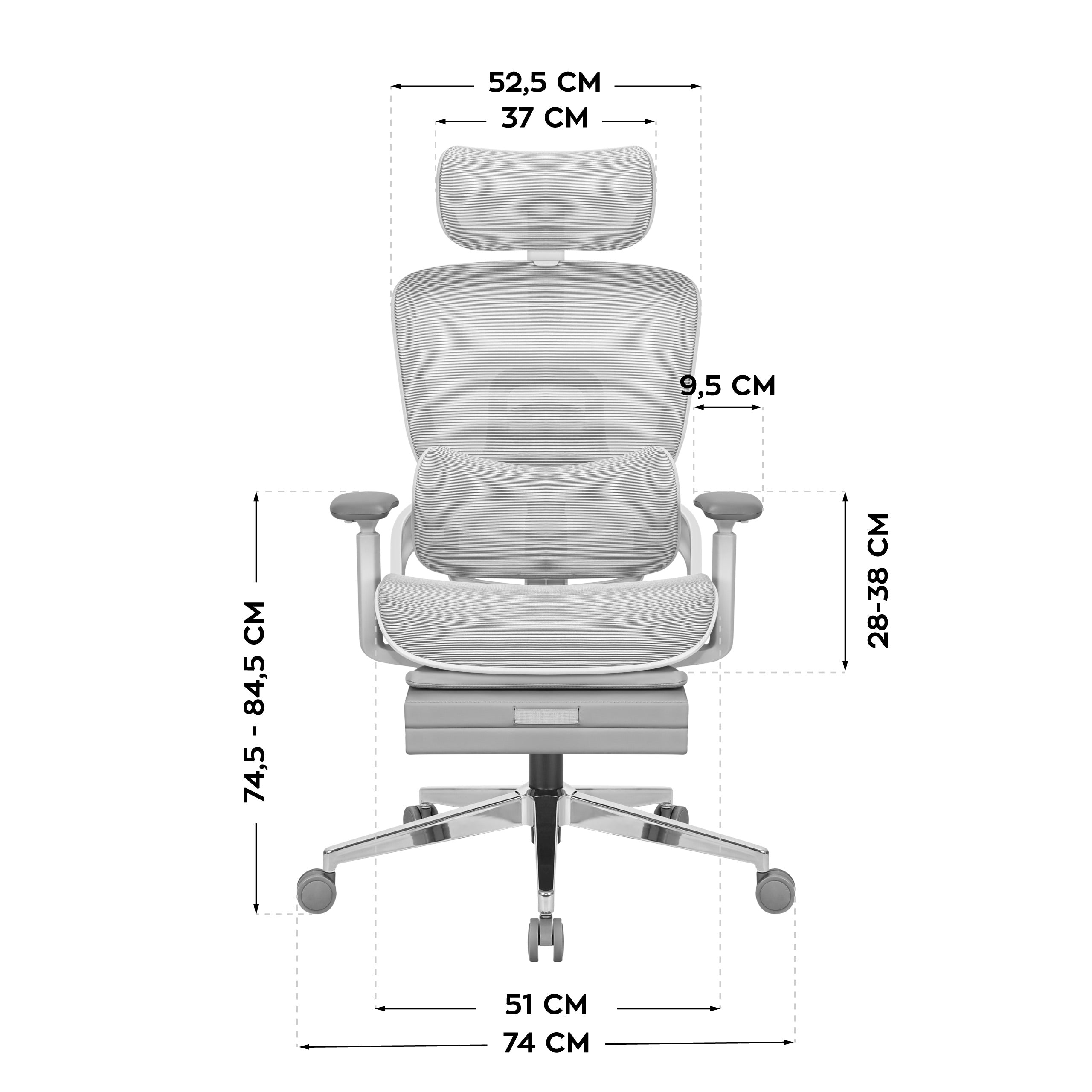 "Mark Adler Expert 9.3 Grey" ergonominė kėdė