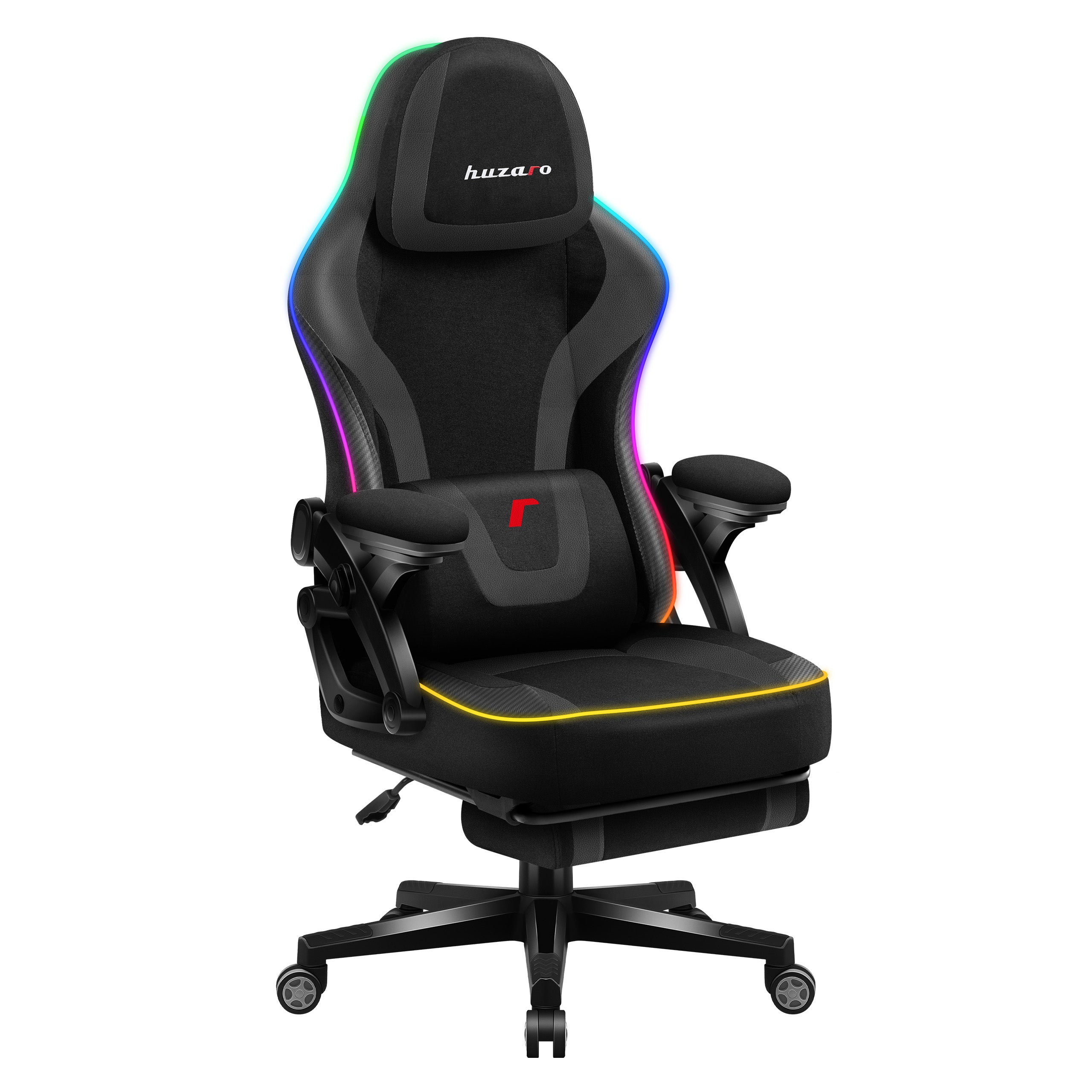 Huzaro Force 4.6 Black Mesh RGB Smart žaidimų kėdė