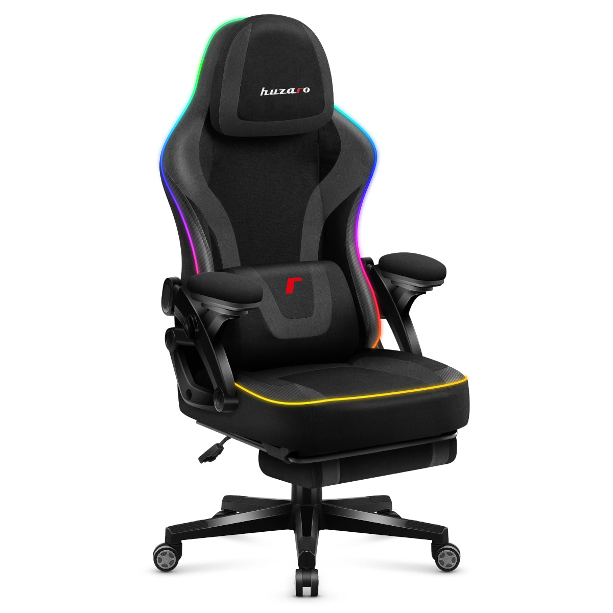 Huzaro Force 4.6 Black Mesh RGB Smart žaidimų kėdė