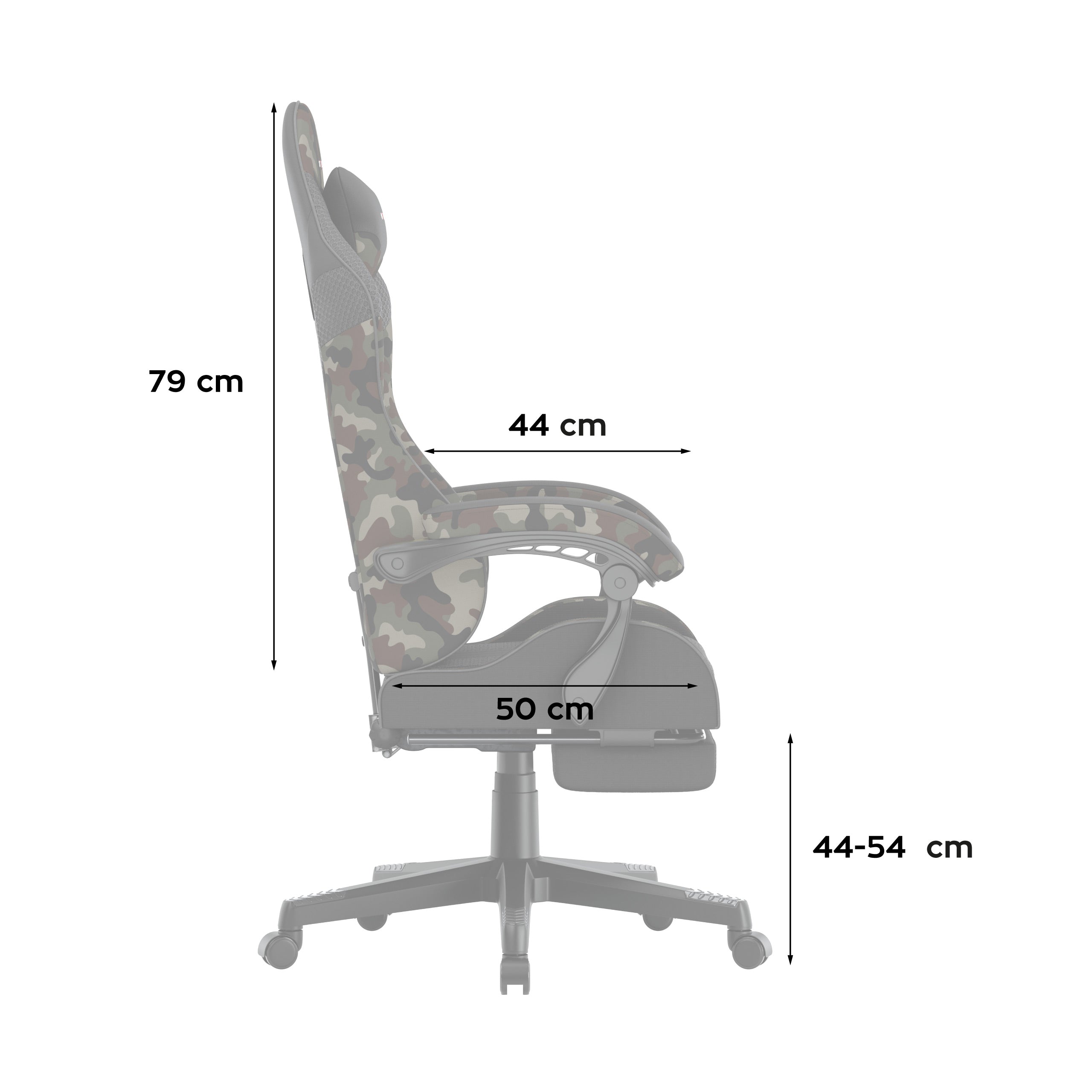 Huzaro Force 4.7 Camo Mesh žaidimų kėdė