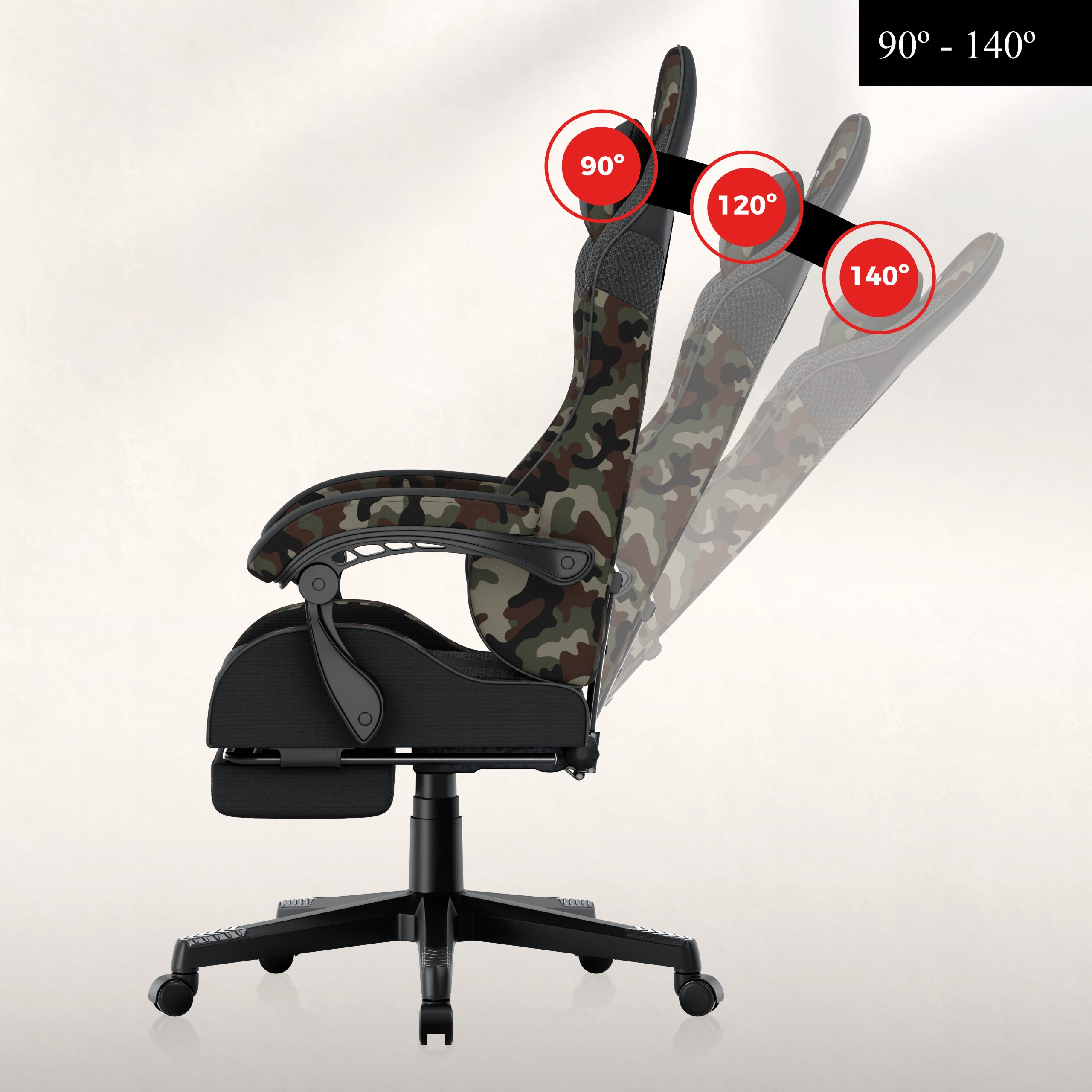 Huzaro Force 4.7 Camo Mesh žaidimų kėdė
