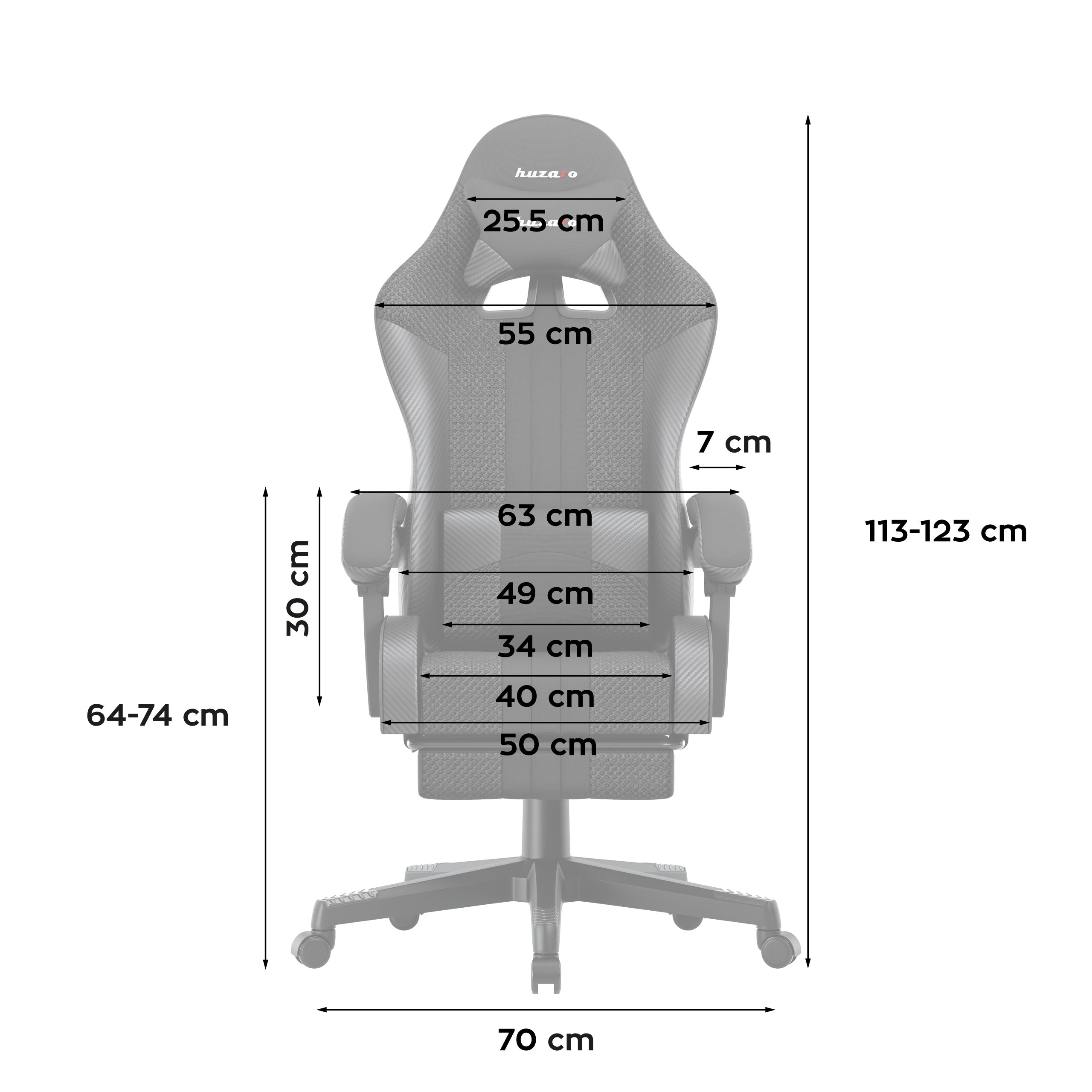 Huzaro Force Force 4.7 Carbon Mesh žaidimų kėdė