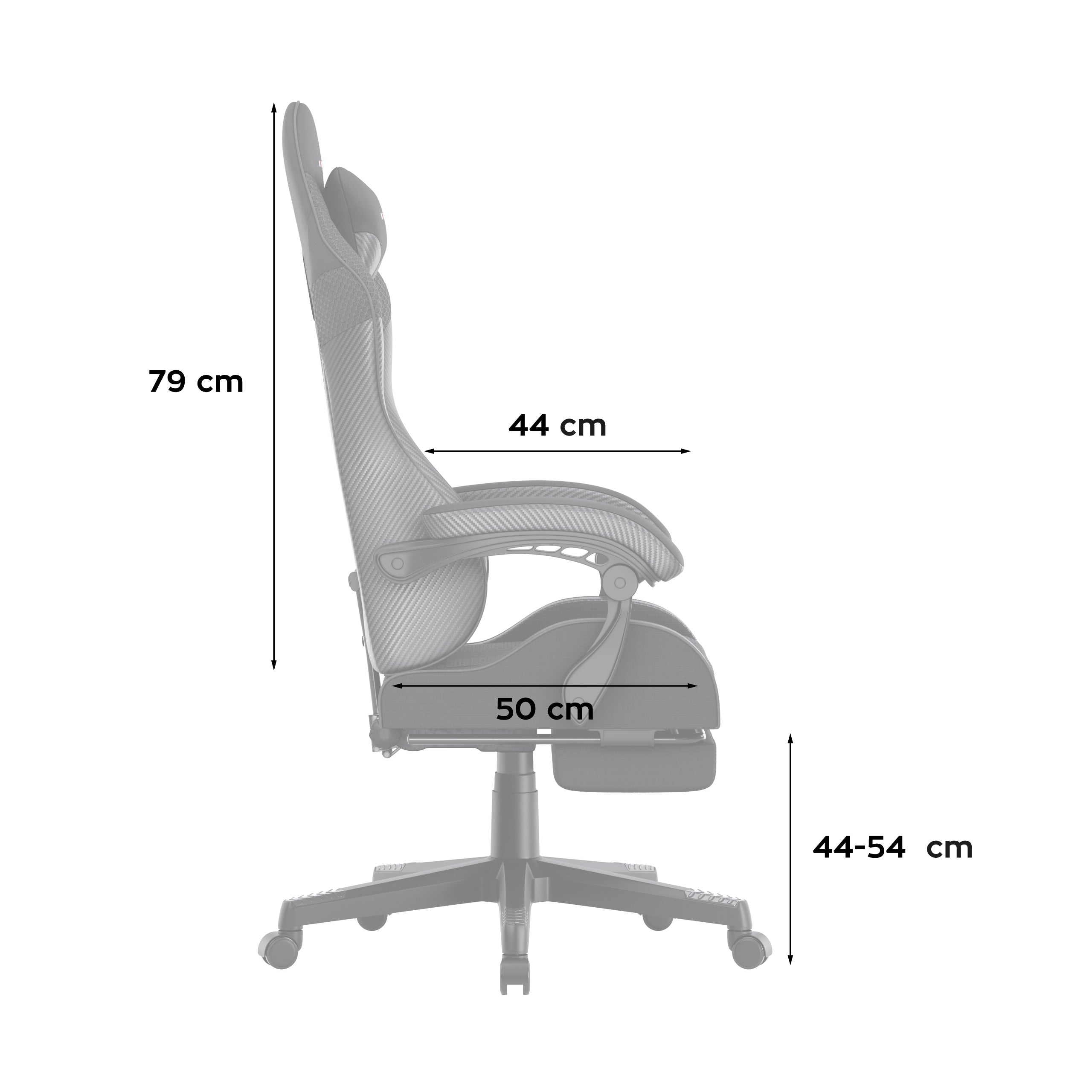 Huzaro Force Force 4.7 Carbon Mesh žaidimų kėdė