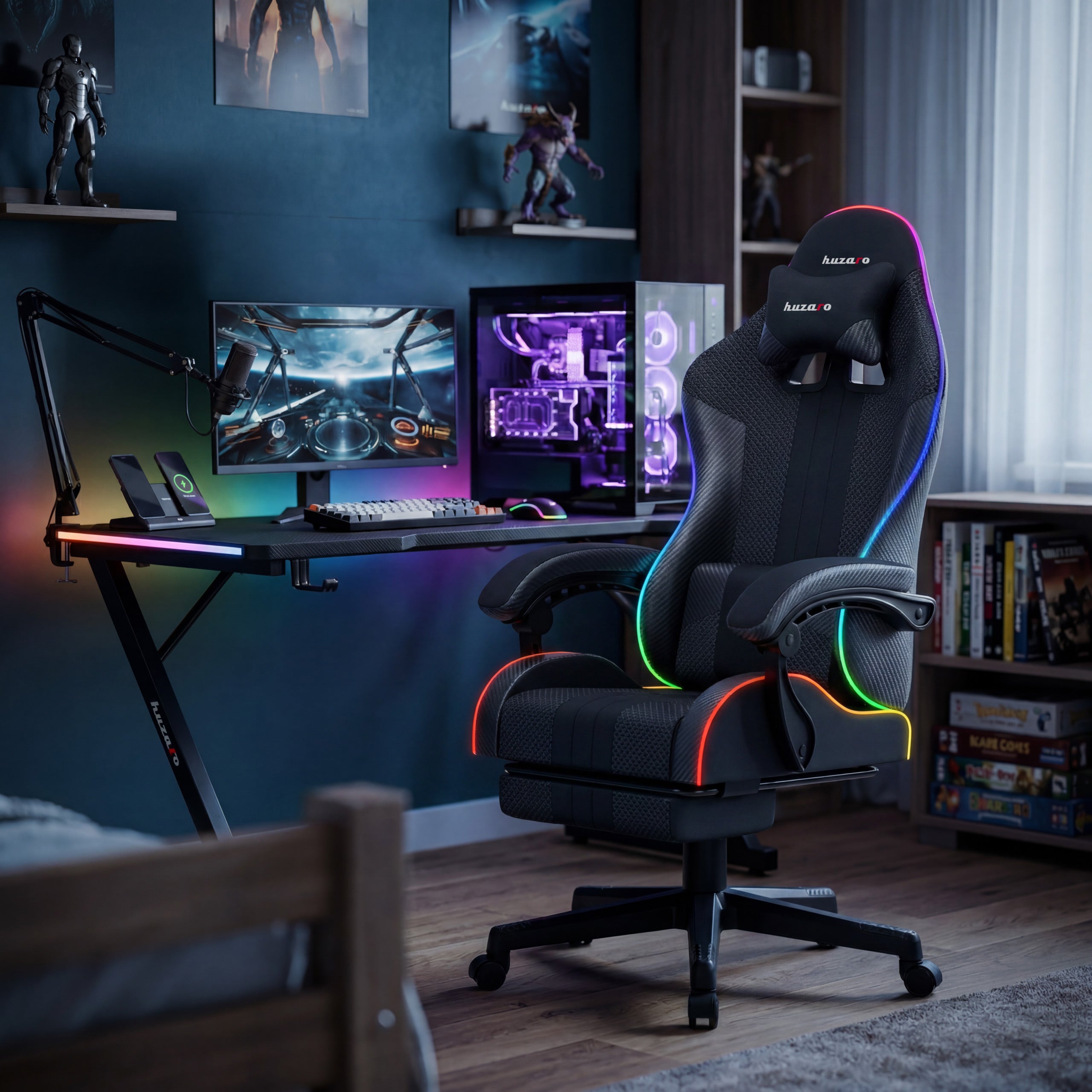 Huzaro Force 4.7 RGB tinklelio žaidimų kėdė